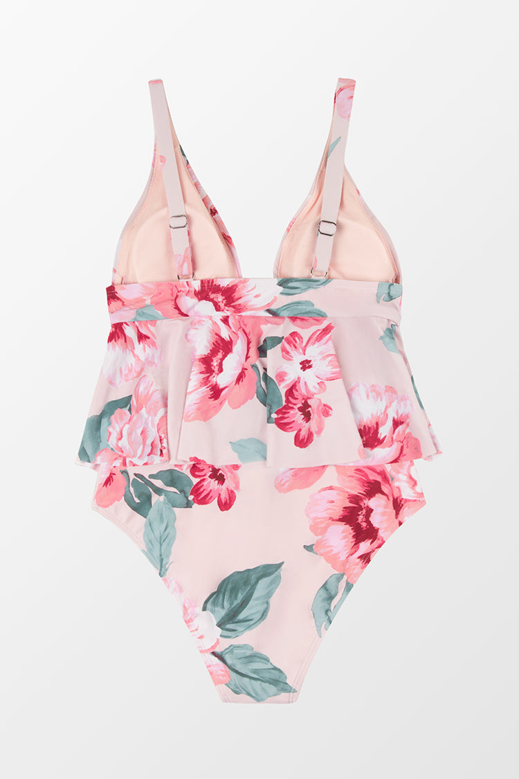 Wild Romance Peplum Cropped Tankini & Classic Hipster Bikini Set