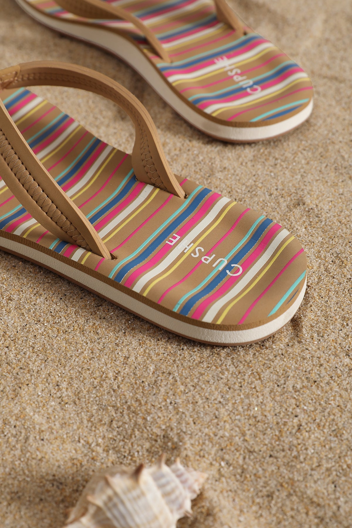 Baker Beach Stripe Flat Sandals