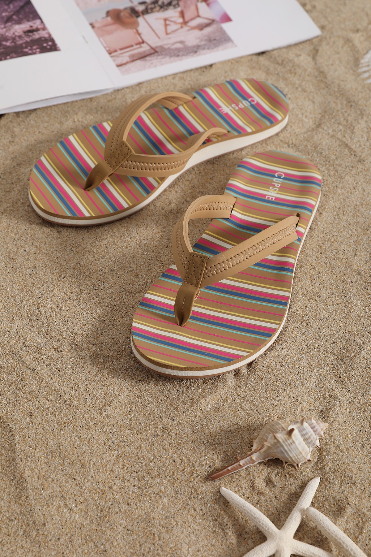 Baker Beach Stripe Flat Sandals
