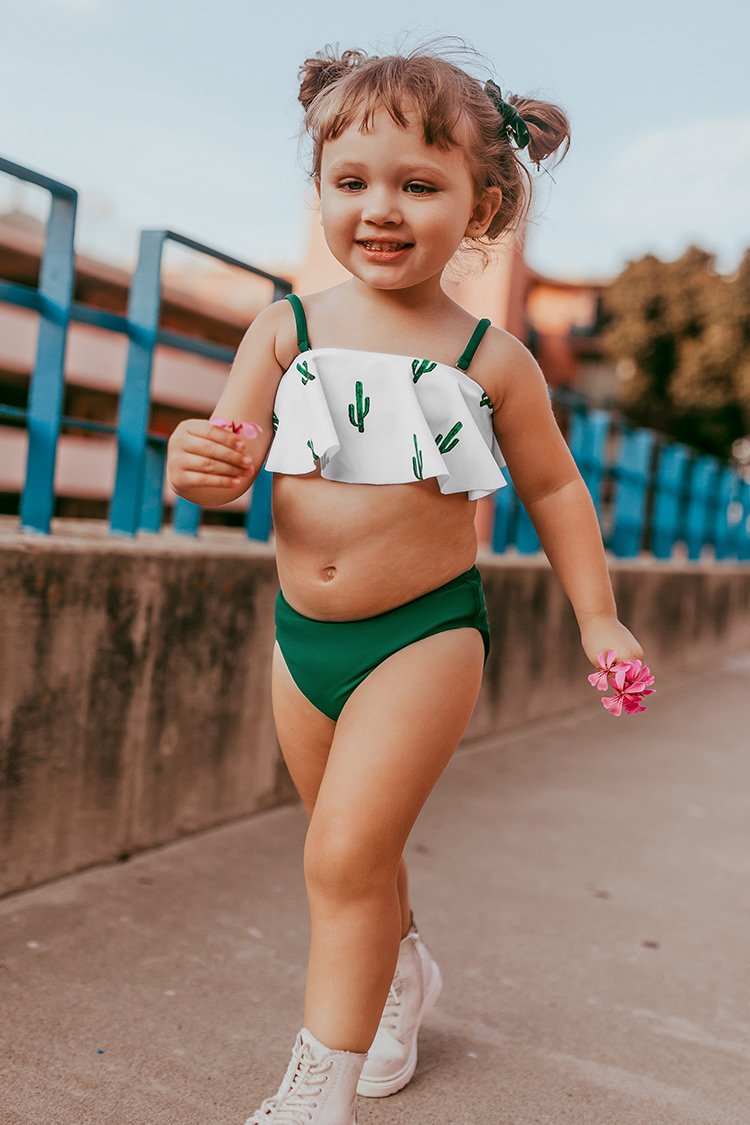 Cacti Print Bikini For Toddler Girls and Girls Cupshe AU