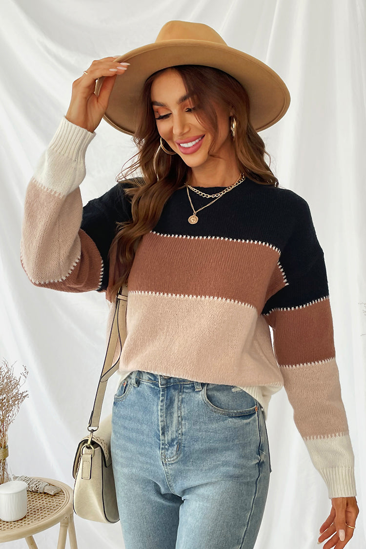 Sunrise Memory Striped Colorblock Sweater