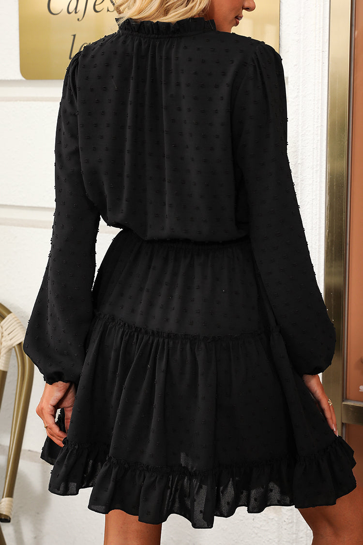 Reina Flounce Drawstring Mini Dress Without Belt