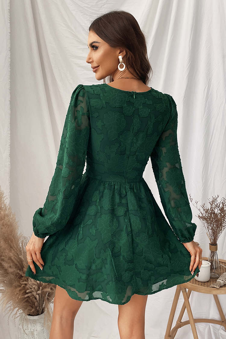 Citlalli Floral Plunging Long Sleeve A 