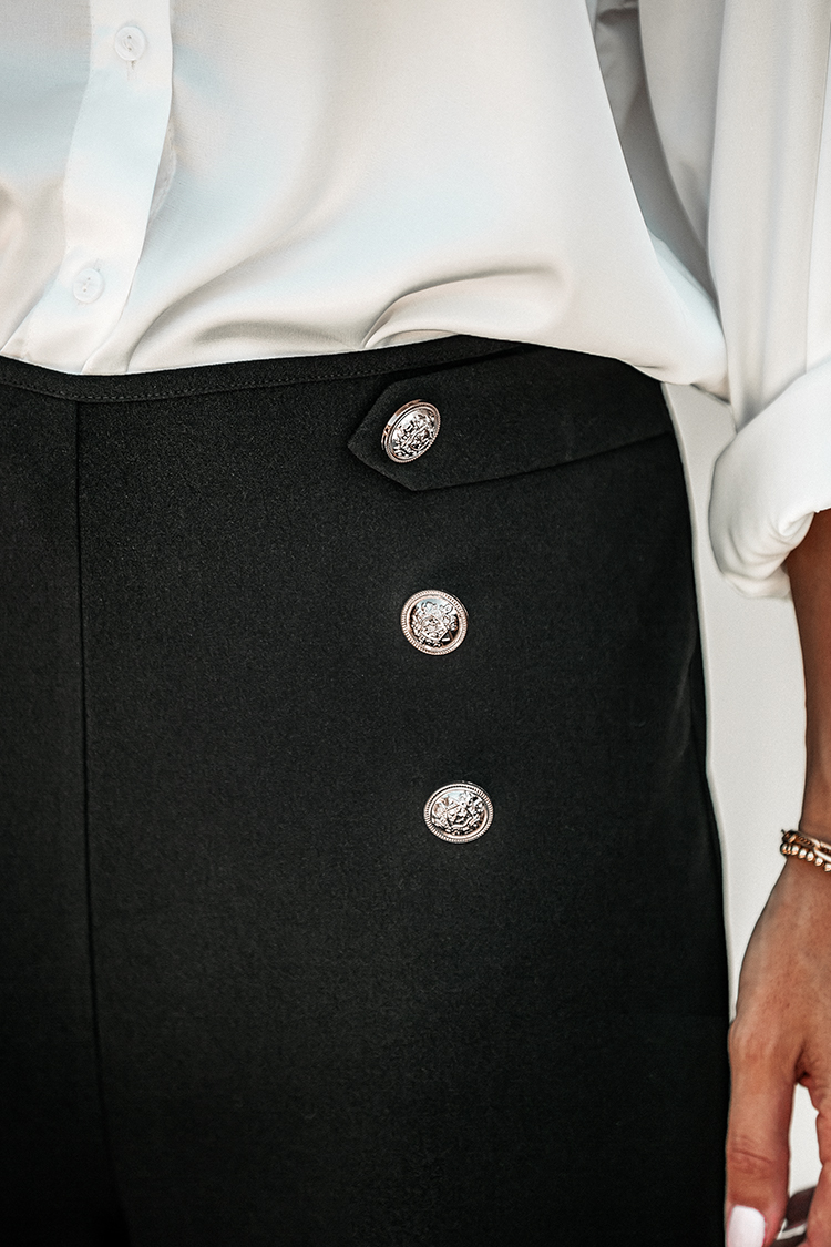 Hit Play Double-Breasted Wide Leg Trouser Pants