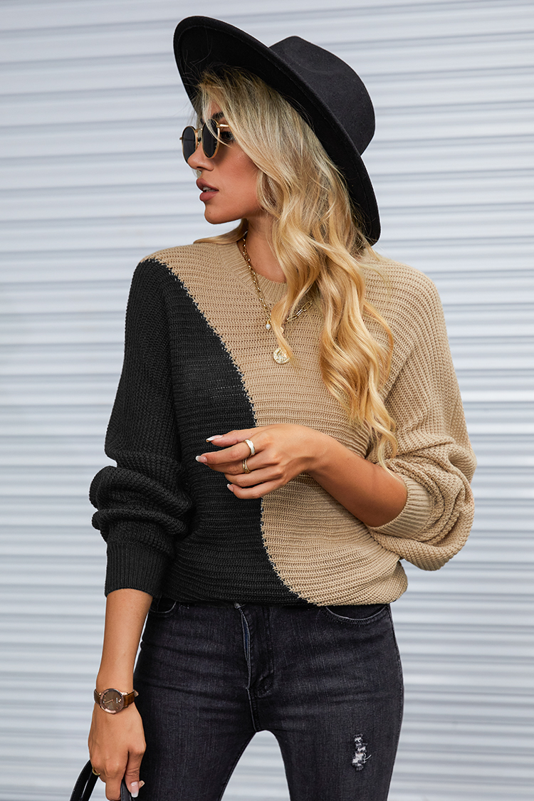 Twinkles Two-Tone Dolman Sleeve Sweater