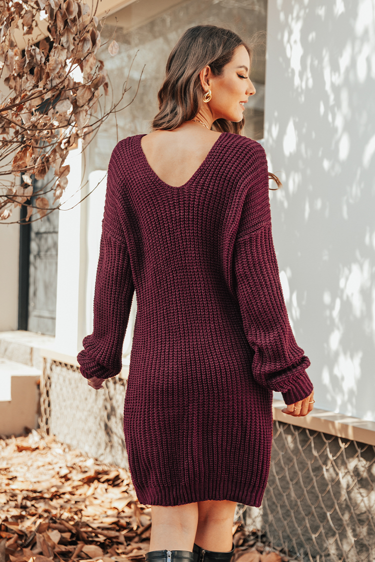 Knit One-Shoulder Solid Maxi Dress main image 0