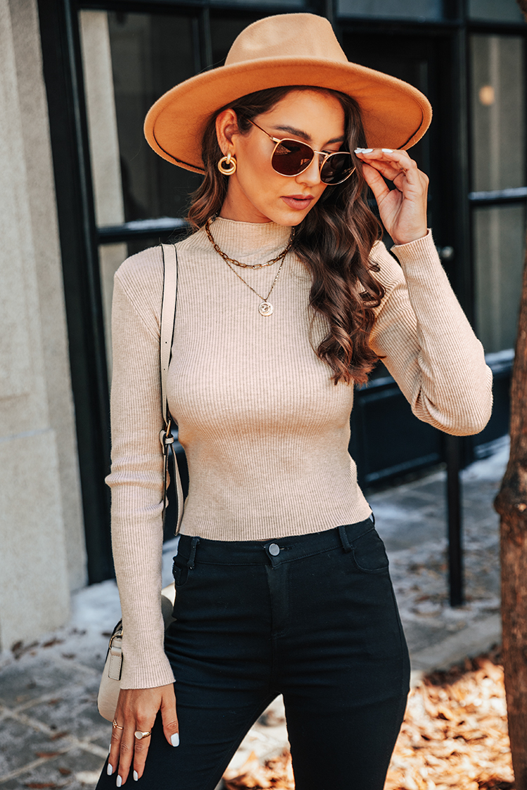 Erna Ribbed Tie Back Sweater