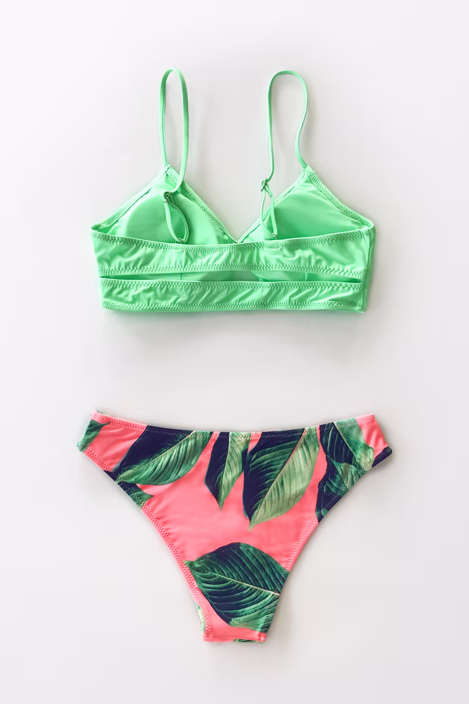 Neon Palm Print Bikini
