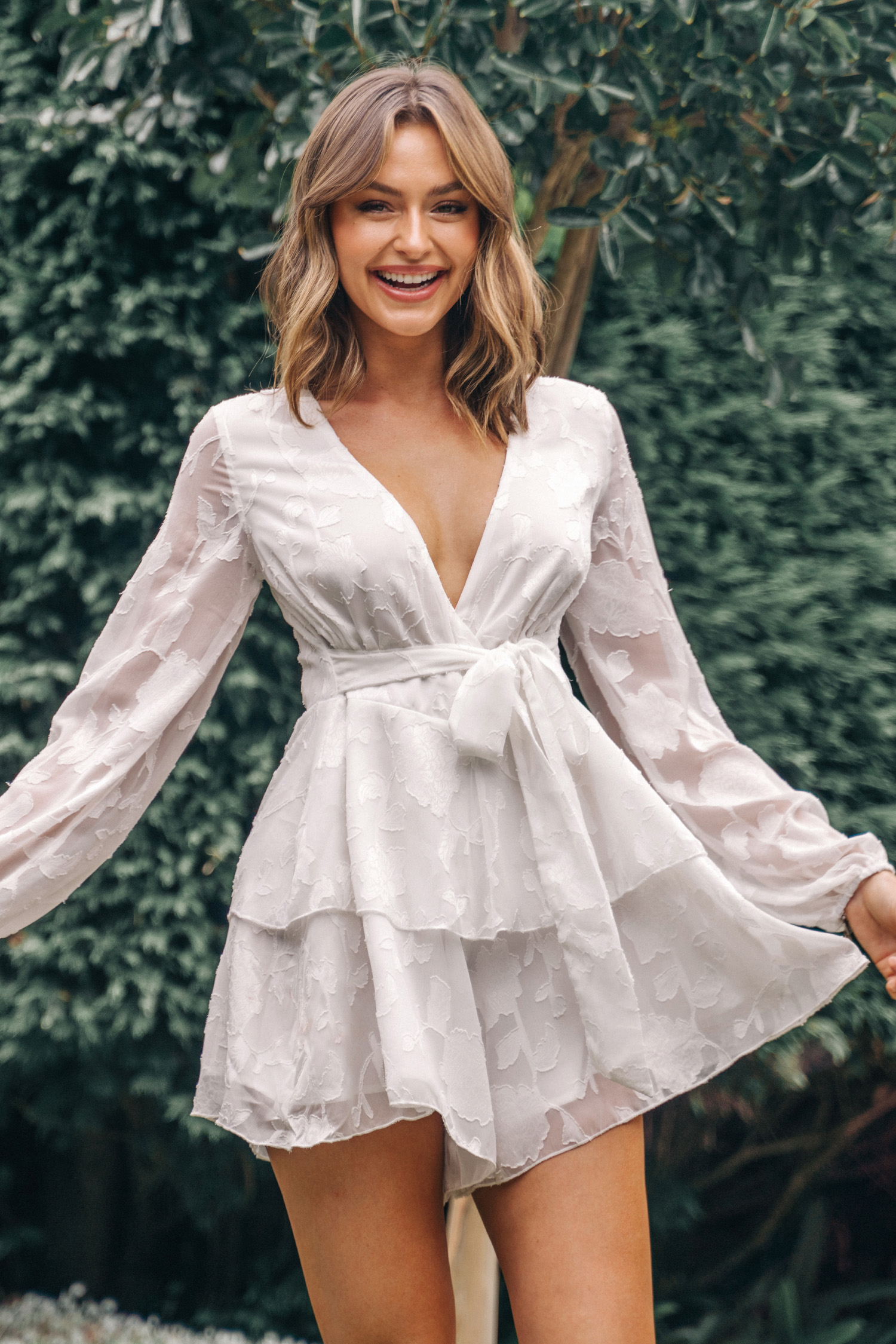 thumbnail image 2 of CUPSHE Women's Fall Maxi Dress - Square Neck Smocked Long Sleeve Formal Wedding Guest 2 of 13