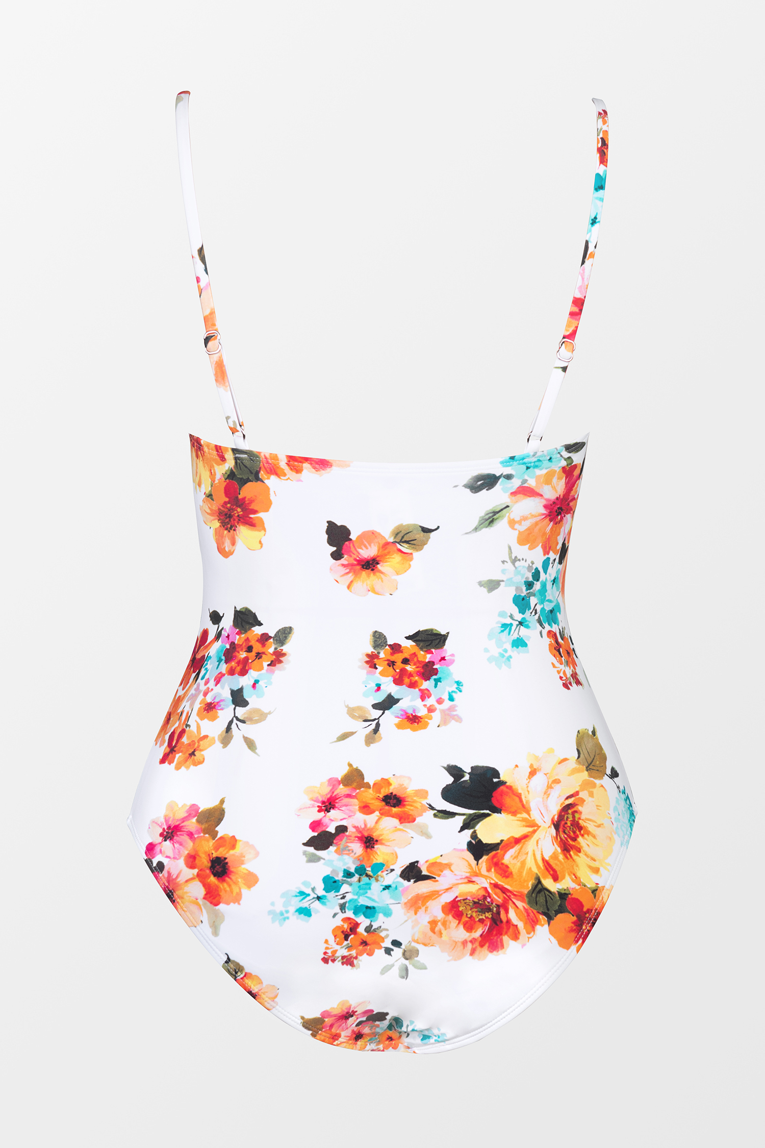 Bright Day White Shirring Tummy Control One Piece Swimsuit