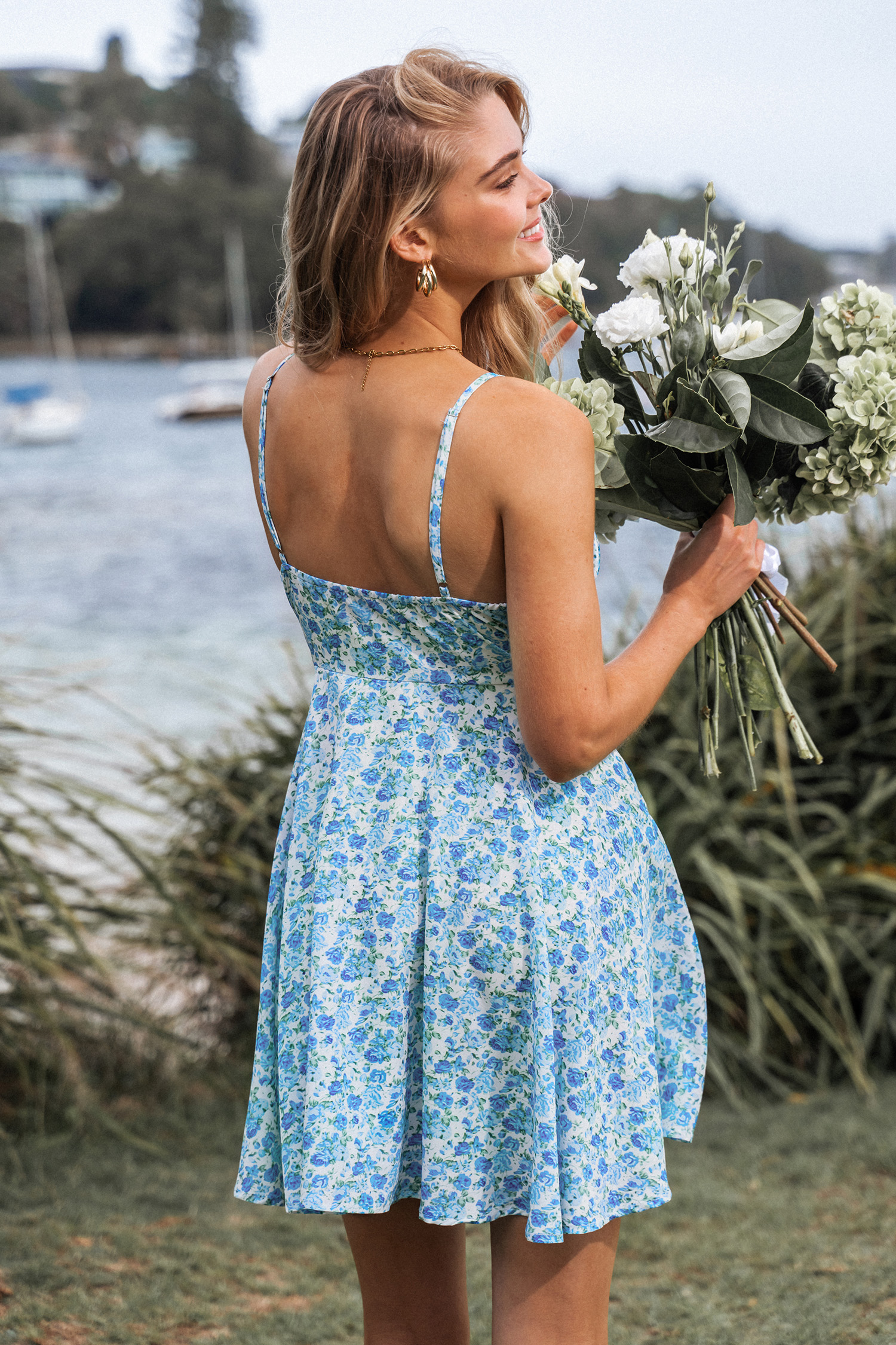 Avila Ditsy Floral Print Fit & Flare DressCupshe UK