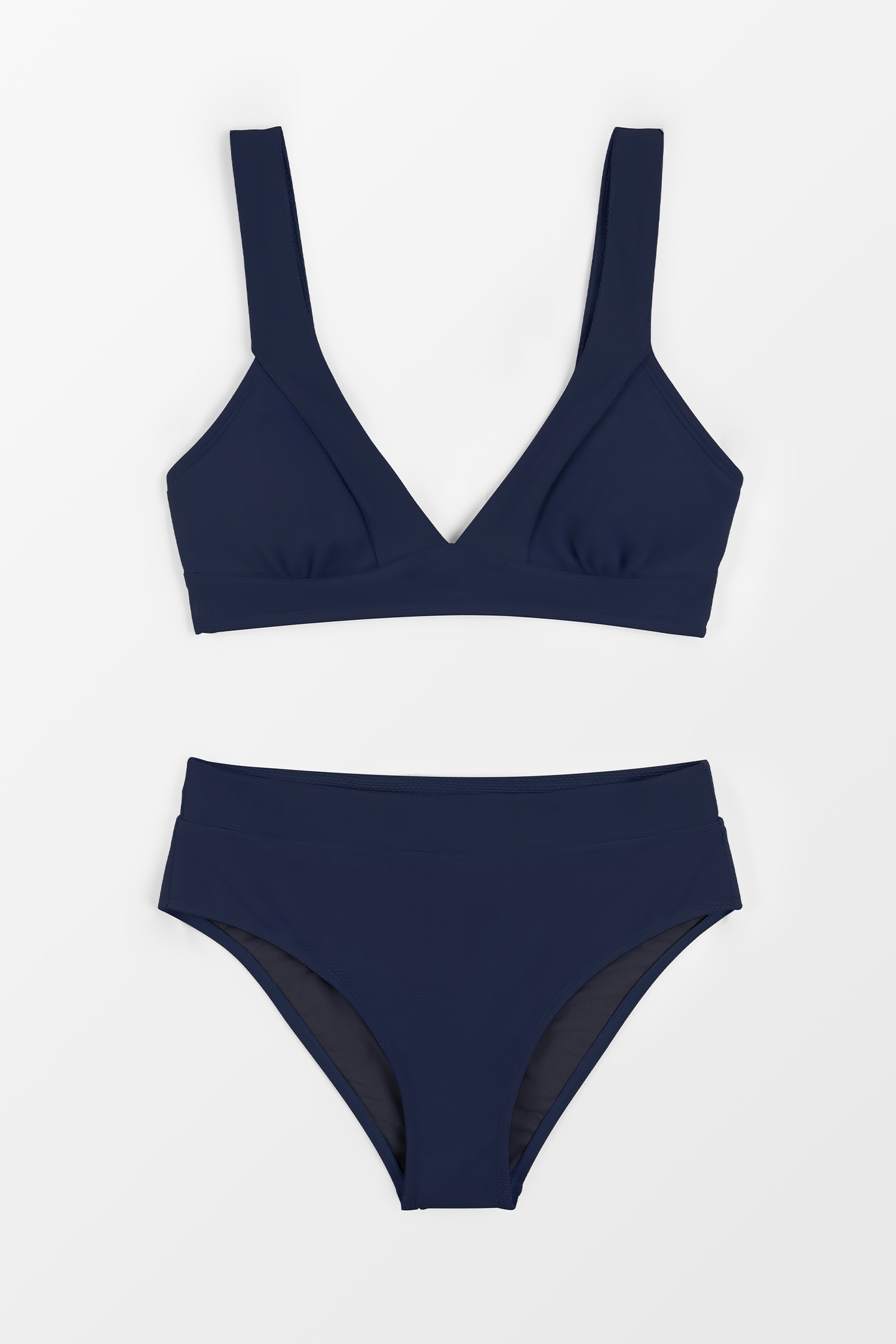 ★PLAGE_seoul★ Lip V-neck Swim Set_Navy Designer fashion, Seoul-fully created | W Concept