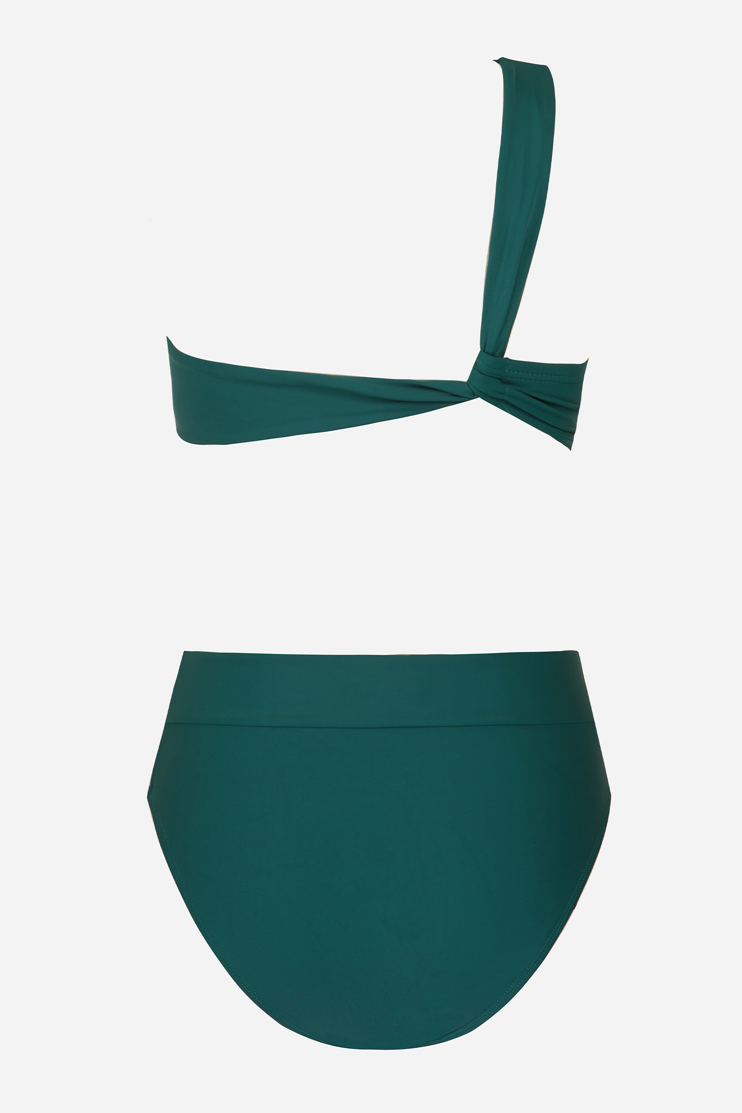 Colombia Coast Green Banded High Waist Bikini Bottoms
