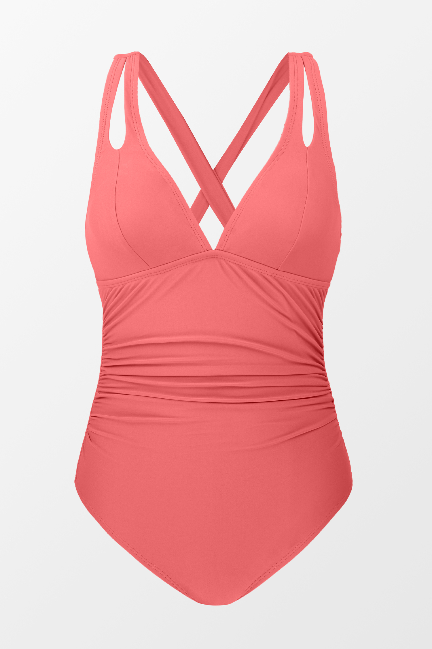 Colombia Coast Shirred Back Tie One Piece Swimsuit