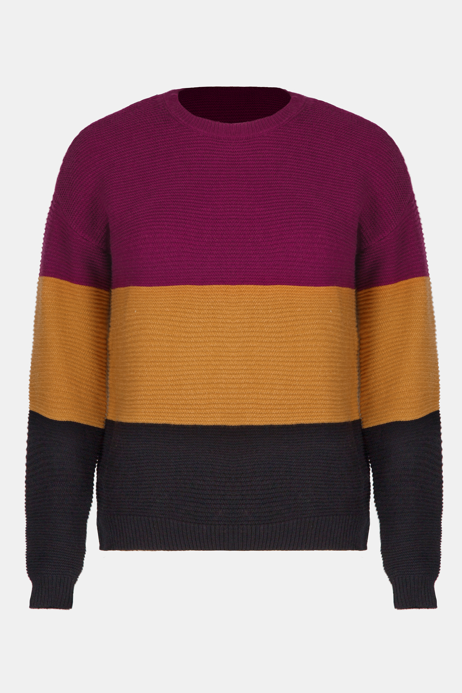 Colorblock Striped Rib Jumper