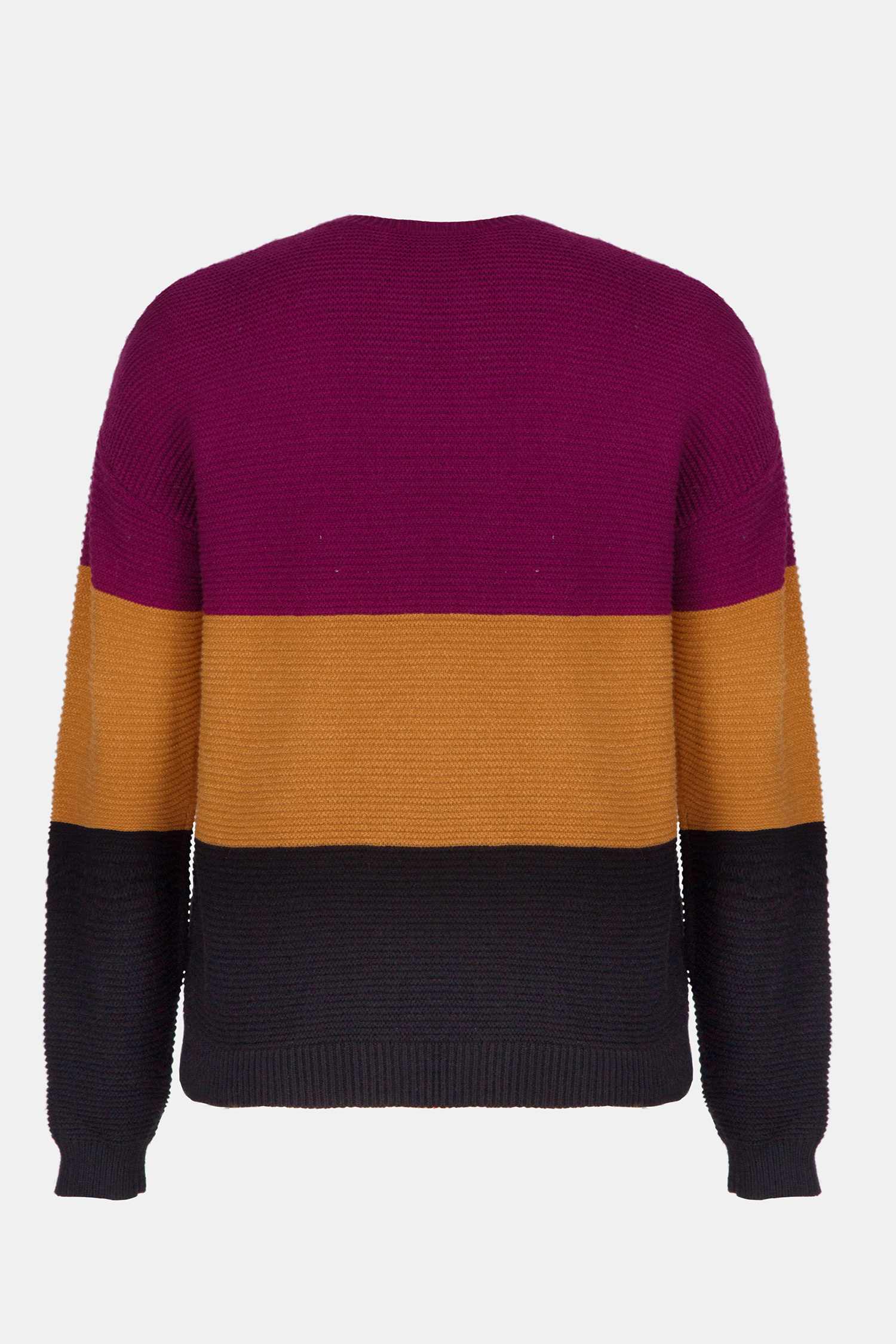 Colorblock Striped Rib Jumper