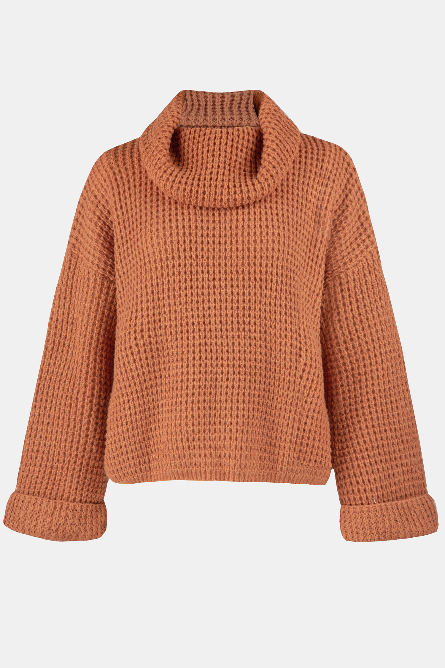 Honey Brown Chunky Knit Turtleneck (M)