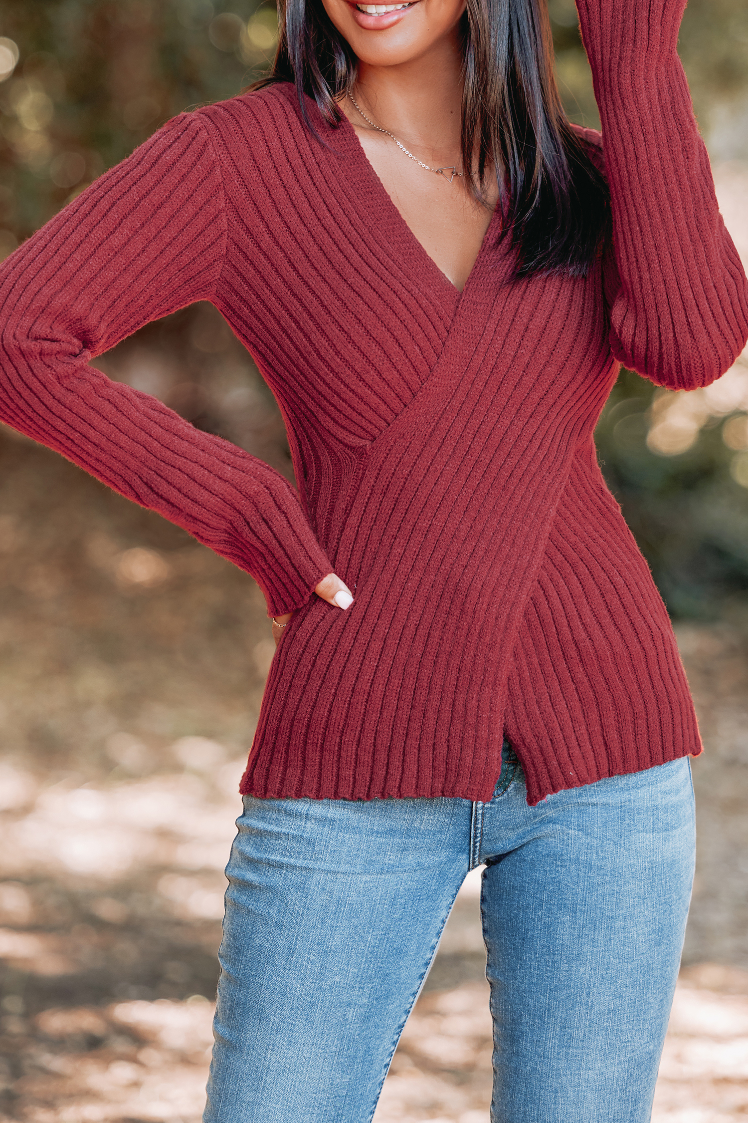 Classic Cozy Rib Wrap Sweater