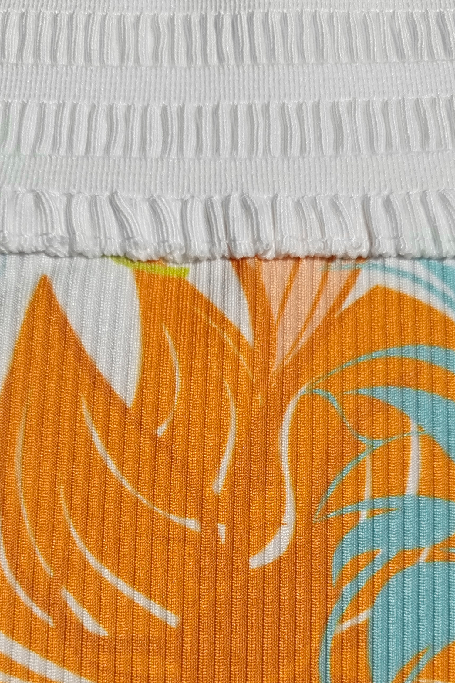 Multicolored Leaf Print Wrapped Top & Cheeky Bikini Set