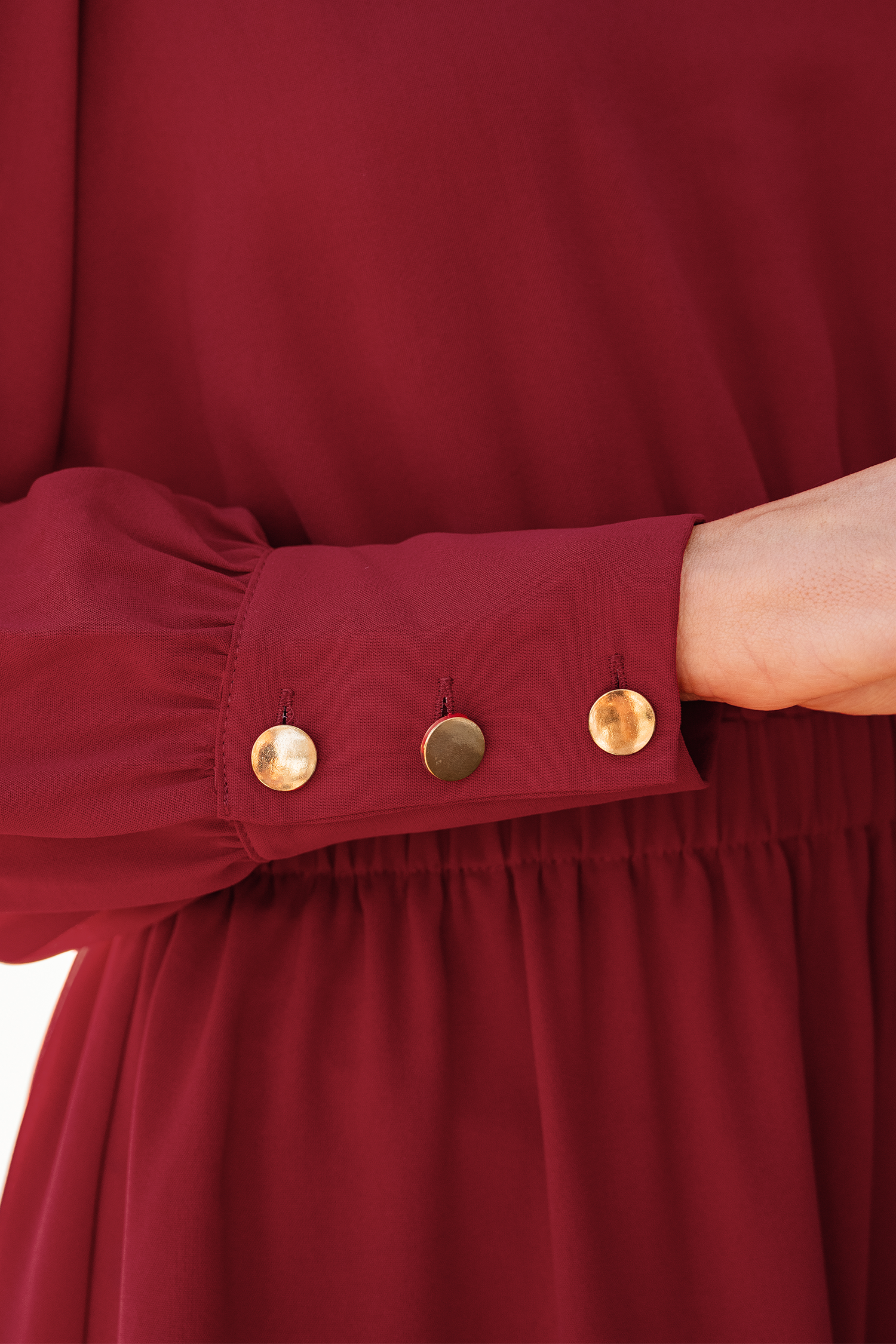 Starlight Buttoned Long Sleeve Mini Dress