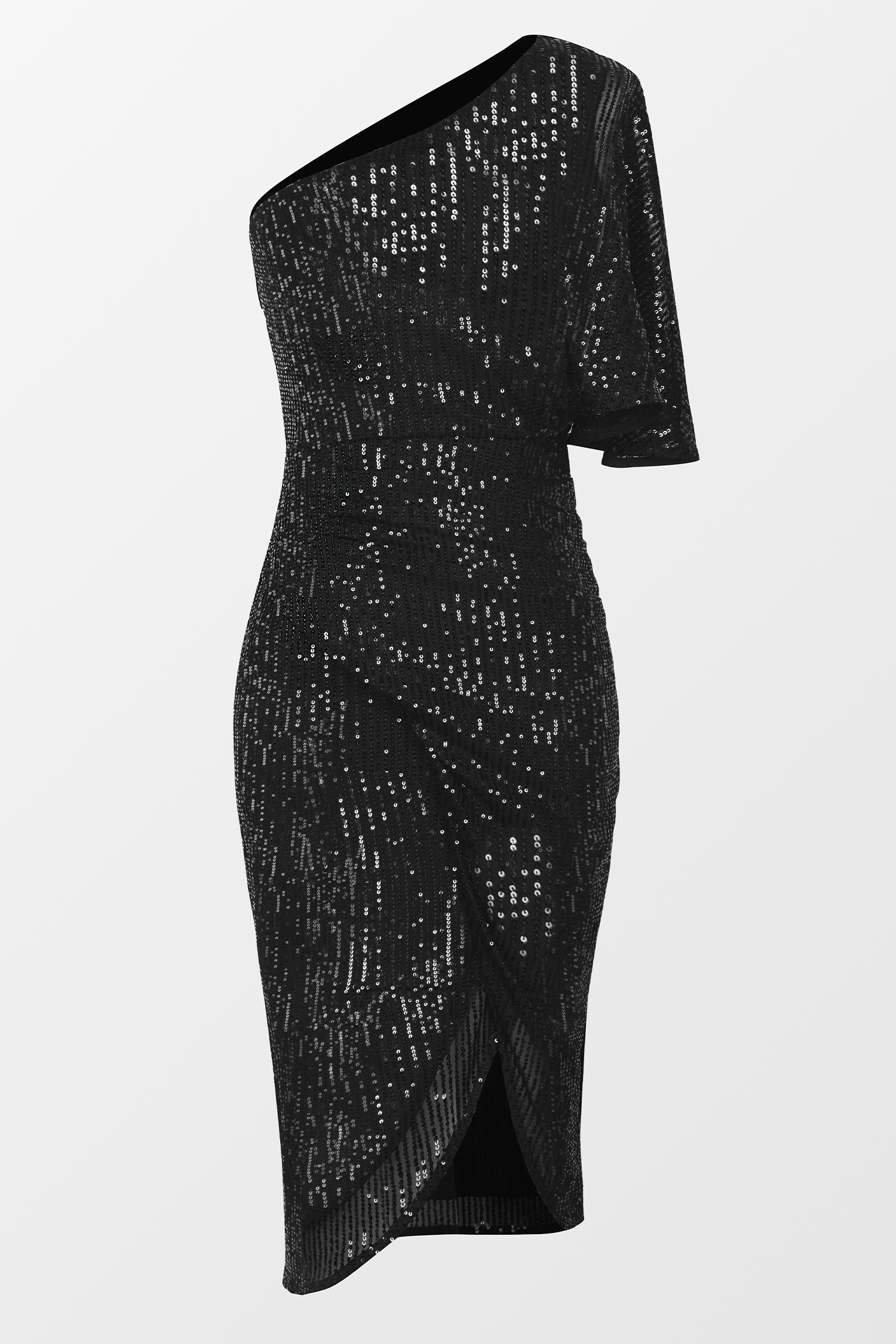 Party Mode Glitter Sequin OneShoulder Dress