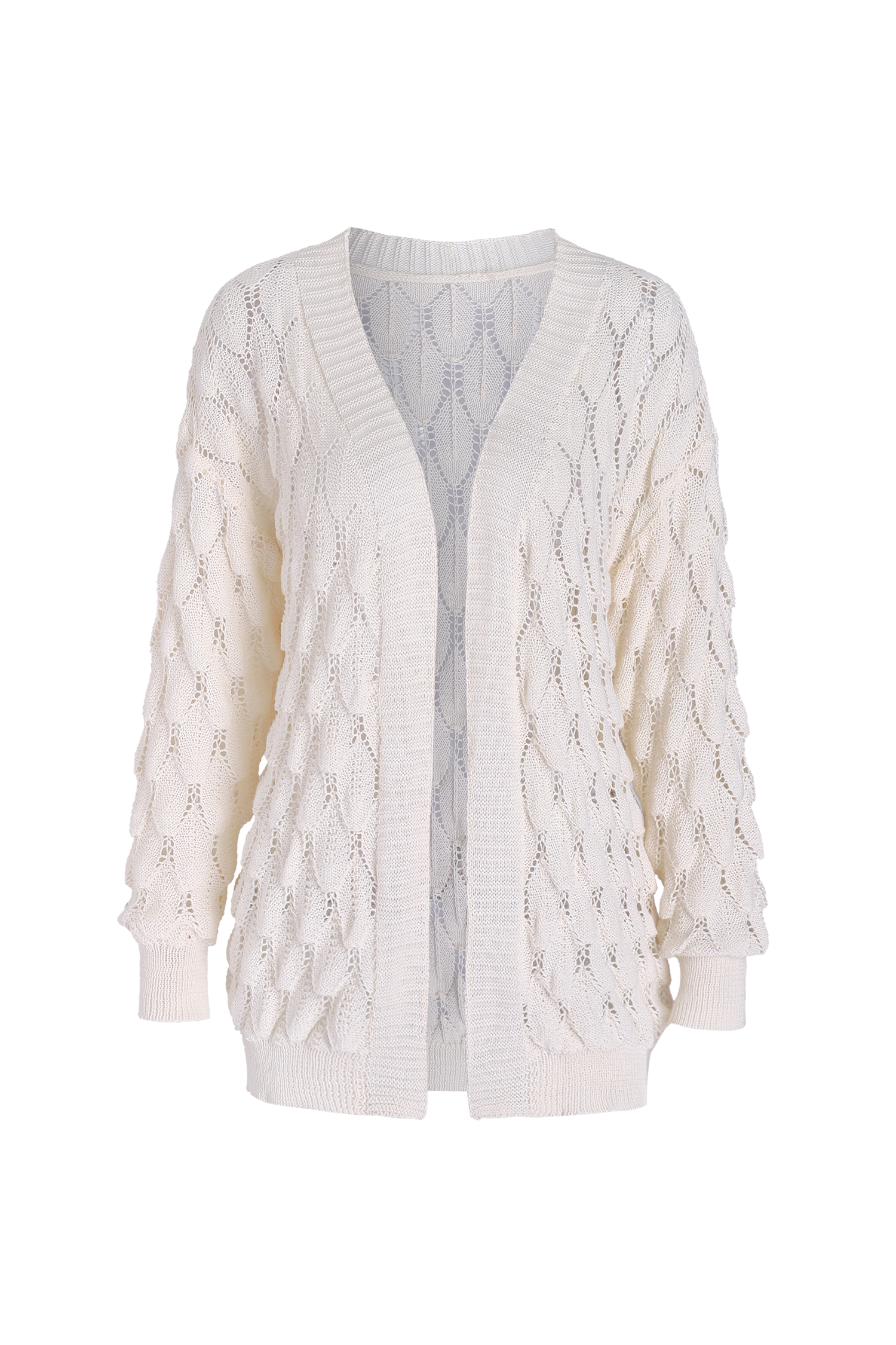 Uitgesneden gehaakt vest met open voorkant