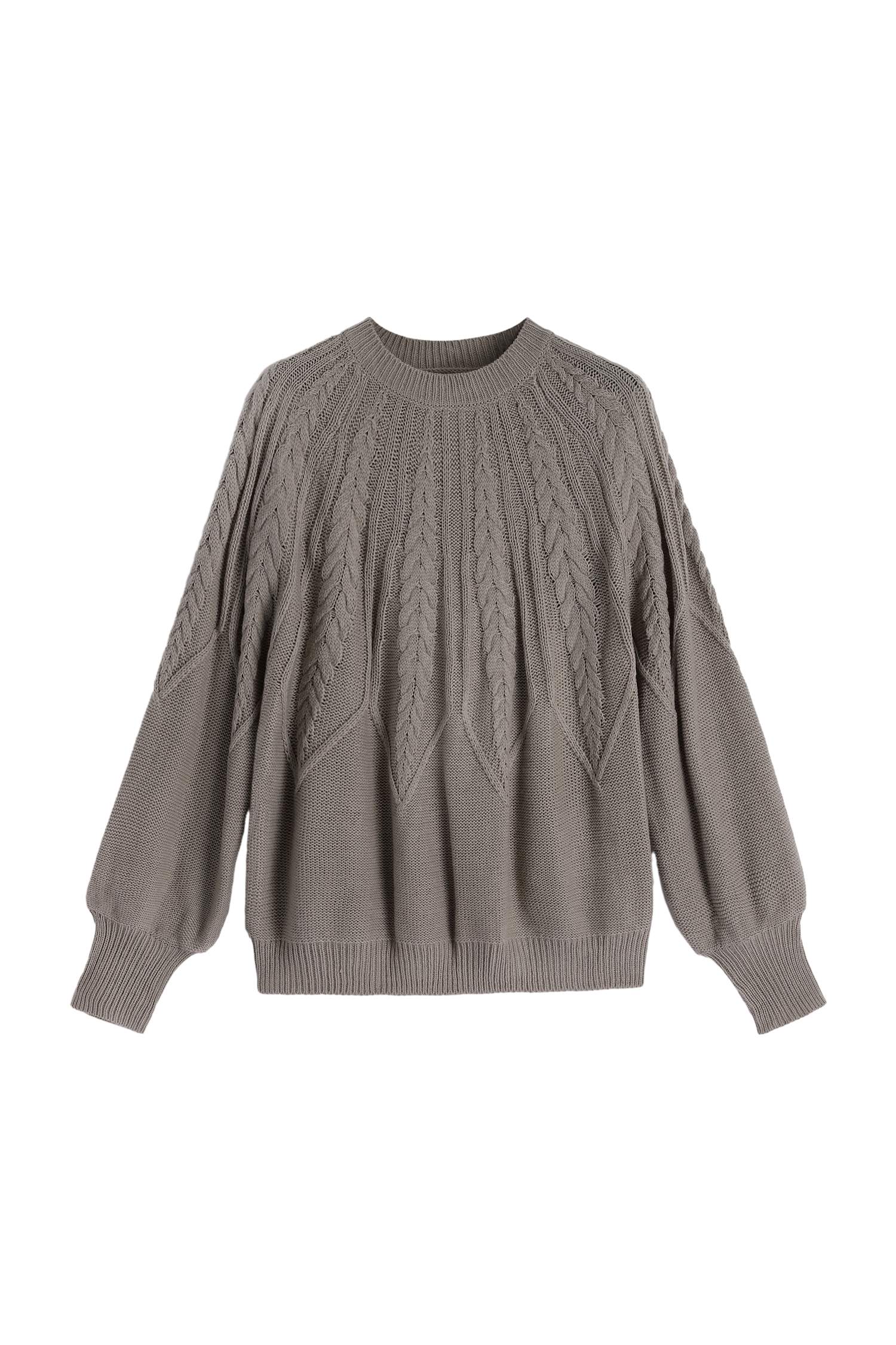 Cable Knit Drop Sleeve Sweater