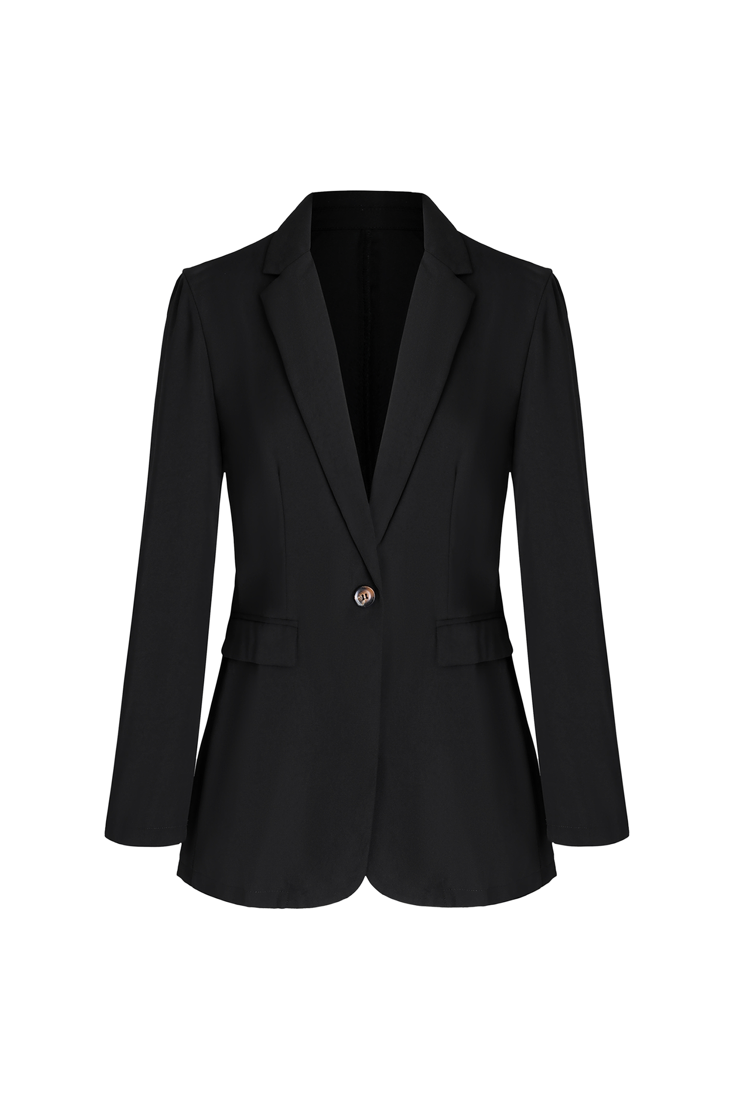 Onyx Notched Button Blazer