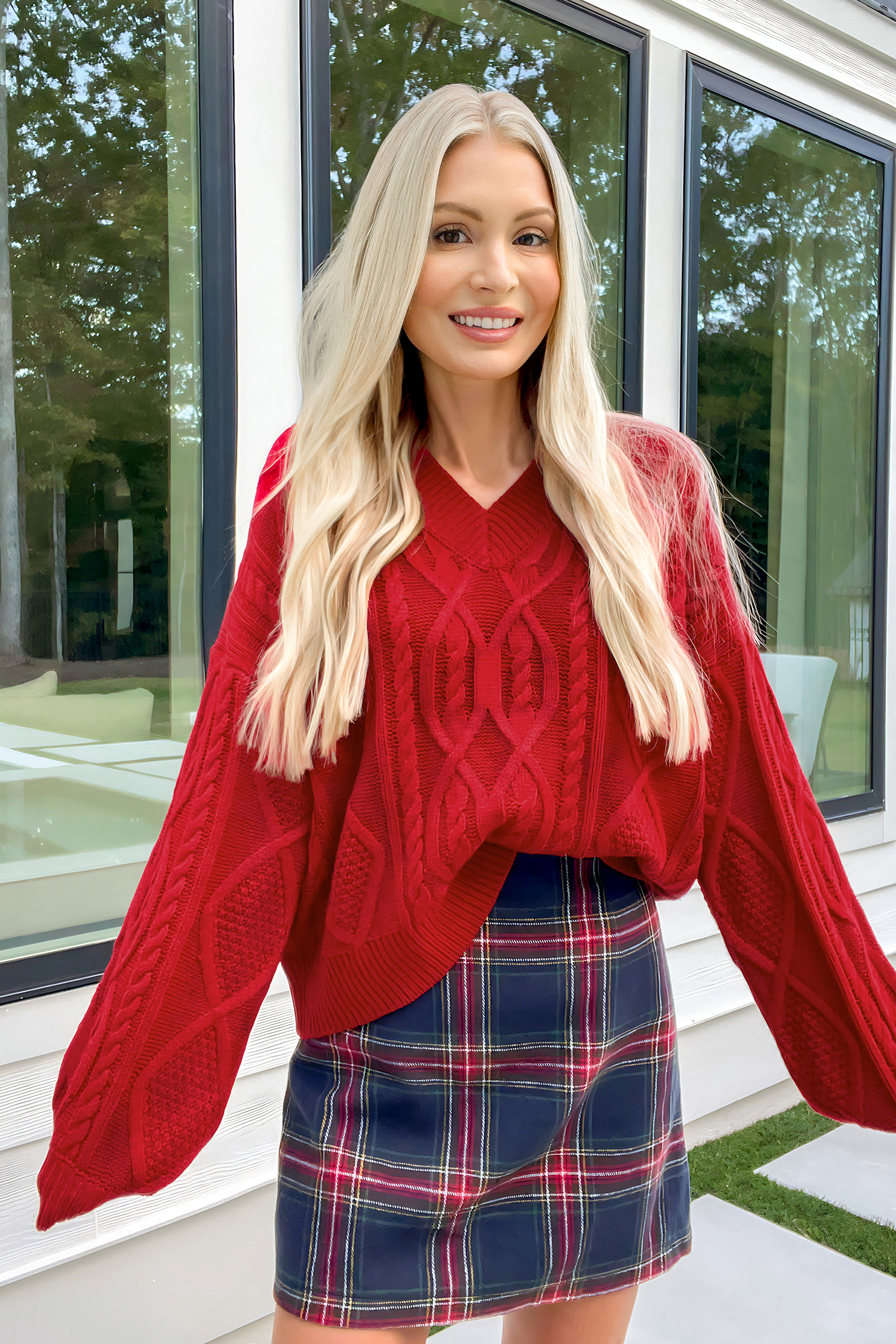 Holiday Vibes Cable Knit Sweater
