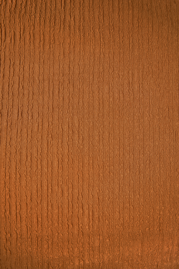 Pumpkin Spice Rib Ruched Mini Dress