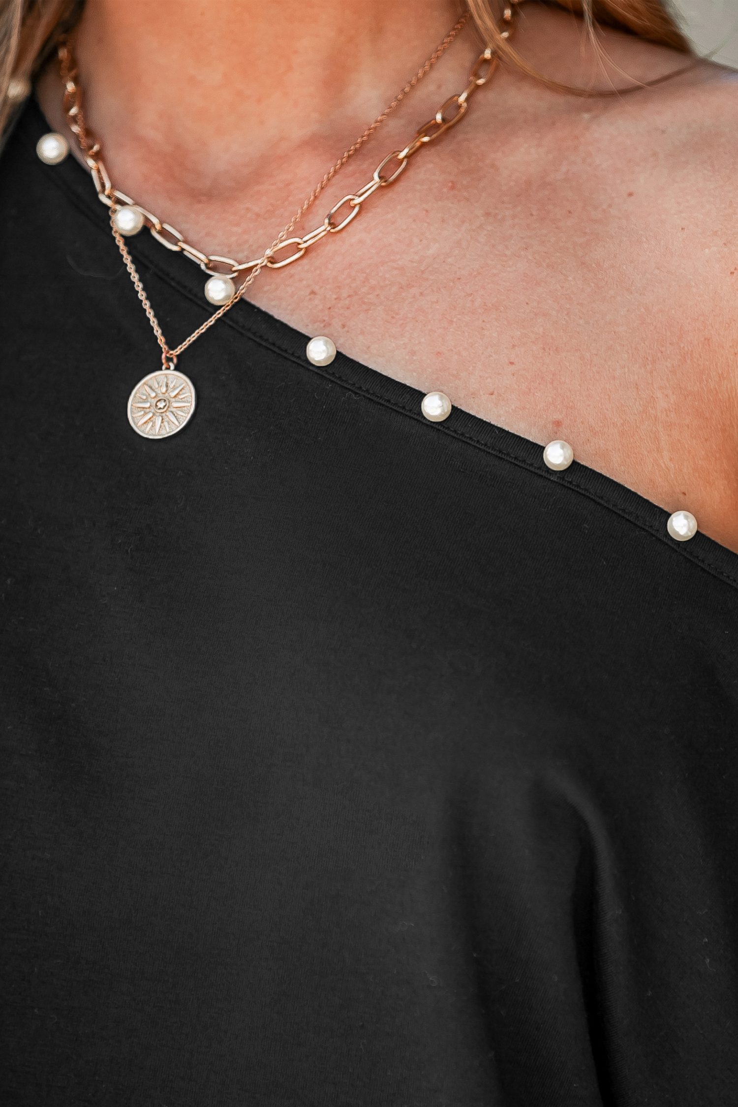 One-Shoulder Gigot Sleeve Tee