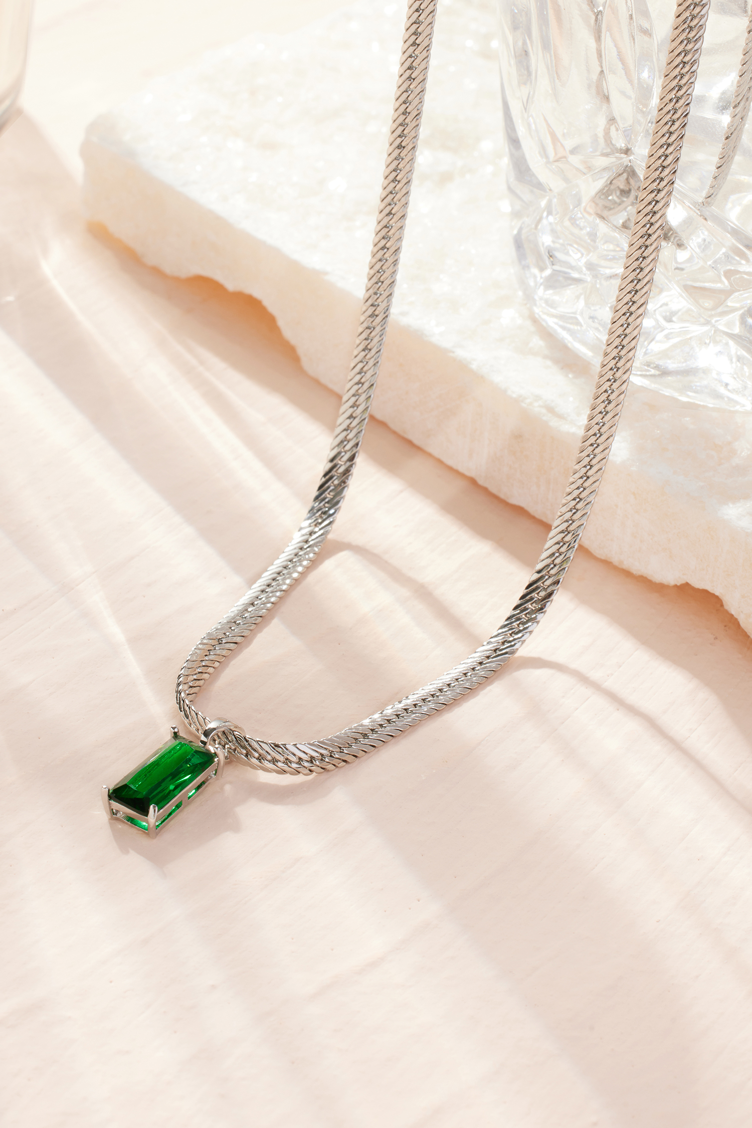 Organische Gemstone Ketting XL - Warm Geel