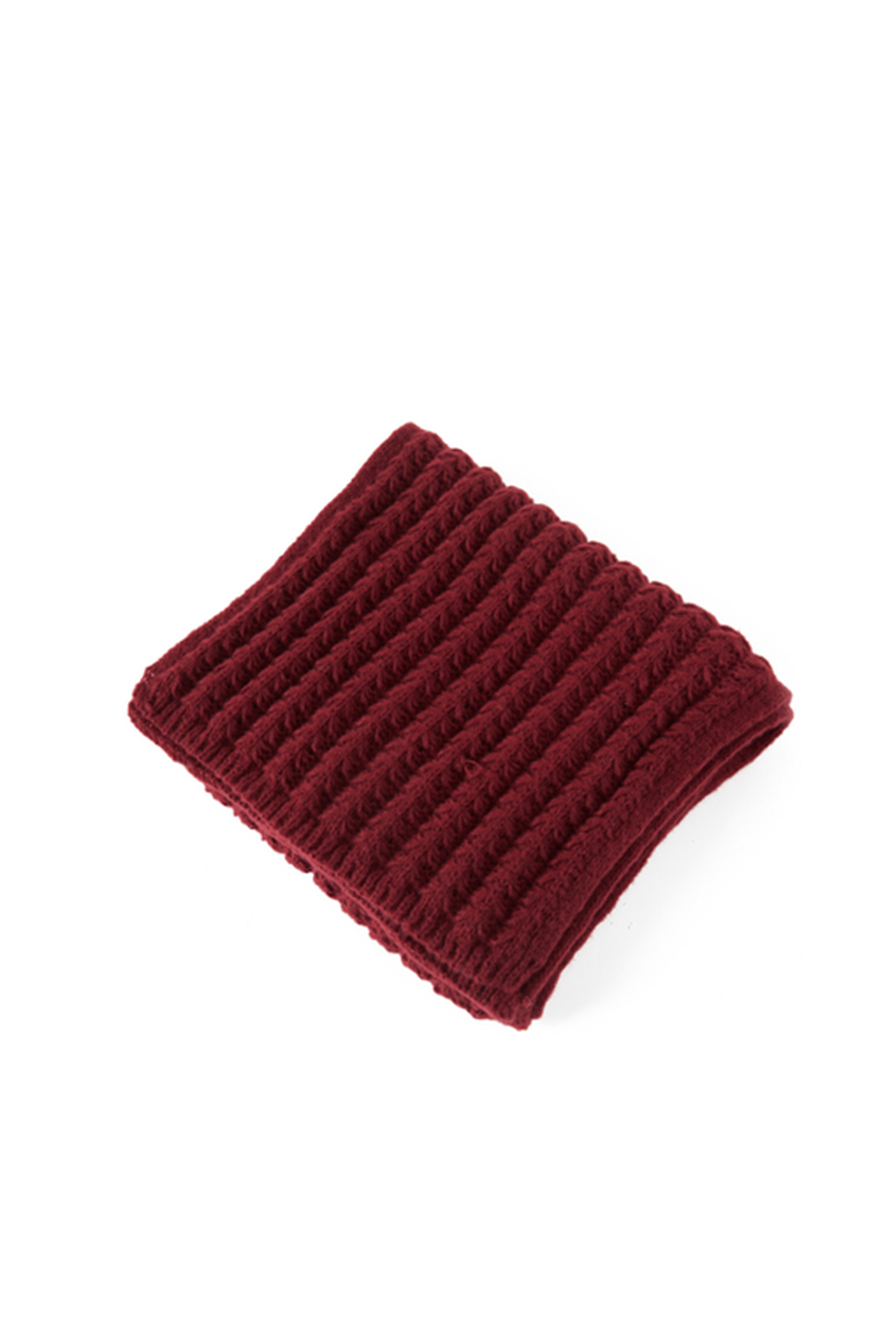 Thick Knit Red Long Scarf