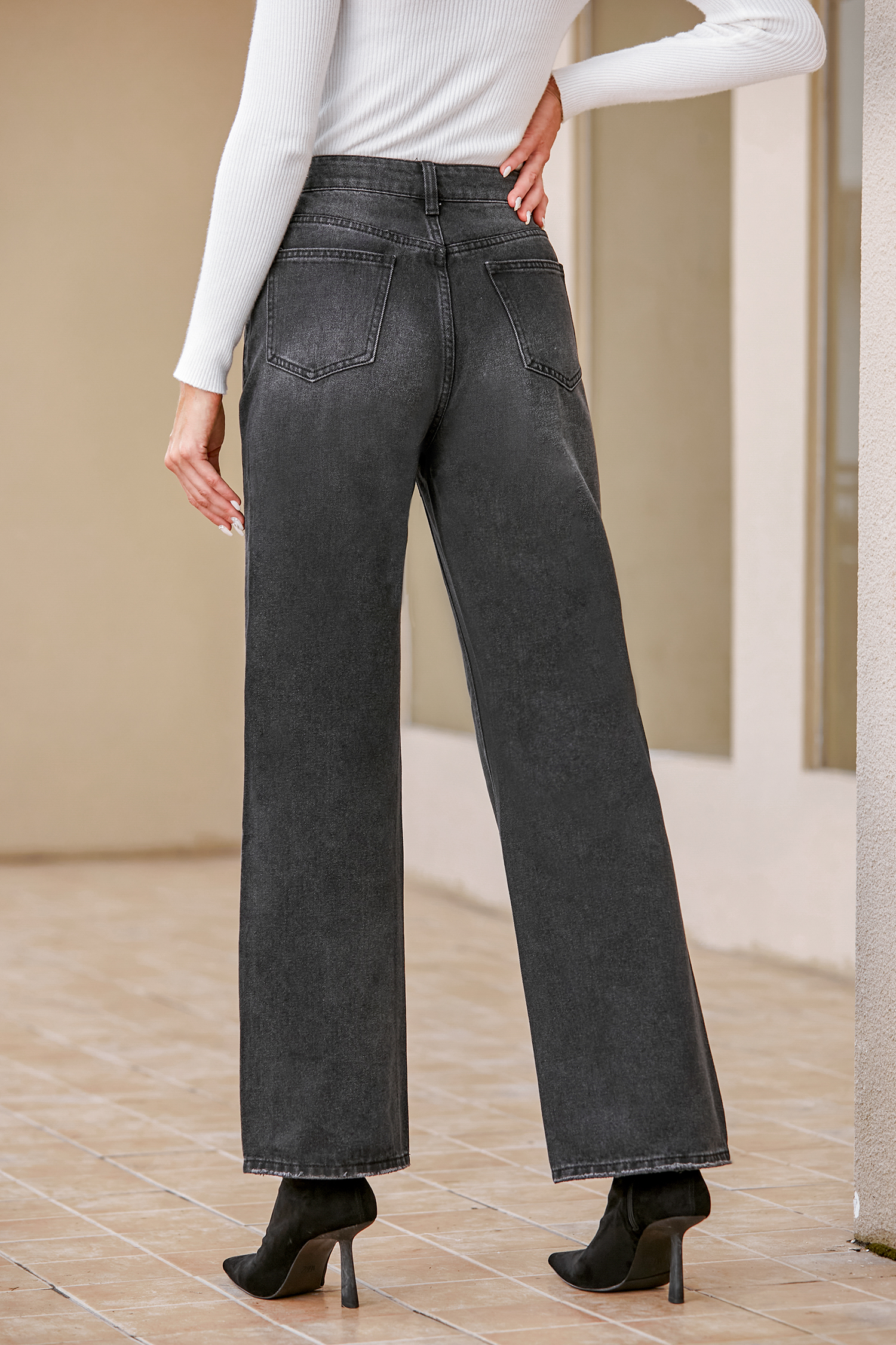Onyx High Waist Straight Leg Jeans