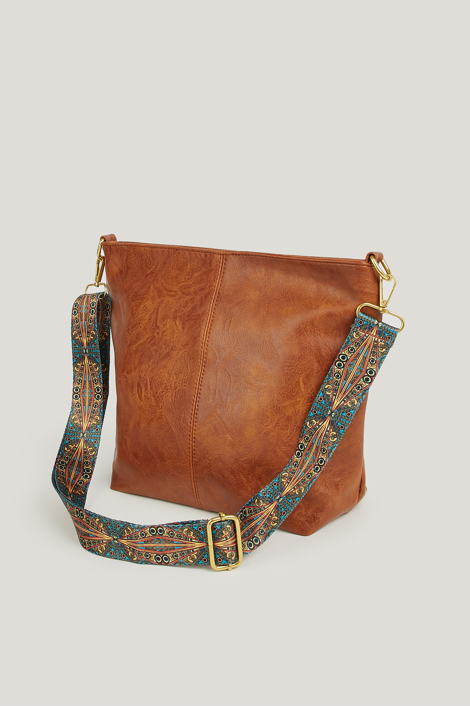 Rectangle Embroidery Crossbody Bag