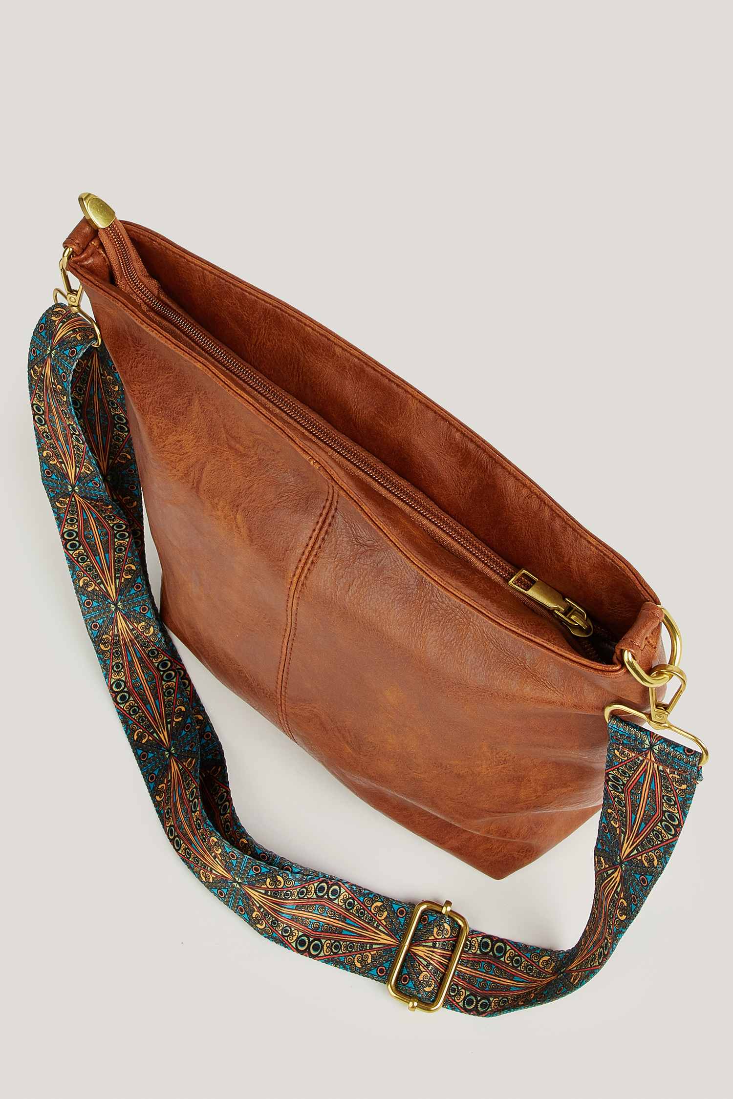 Rectangle Embroidery Crossbody Bag