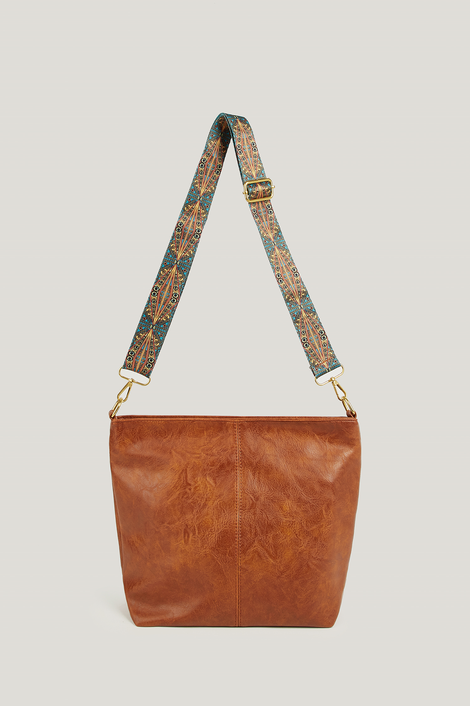 Rectangle Embroidery Crossbody Bag