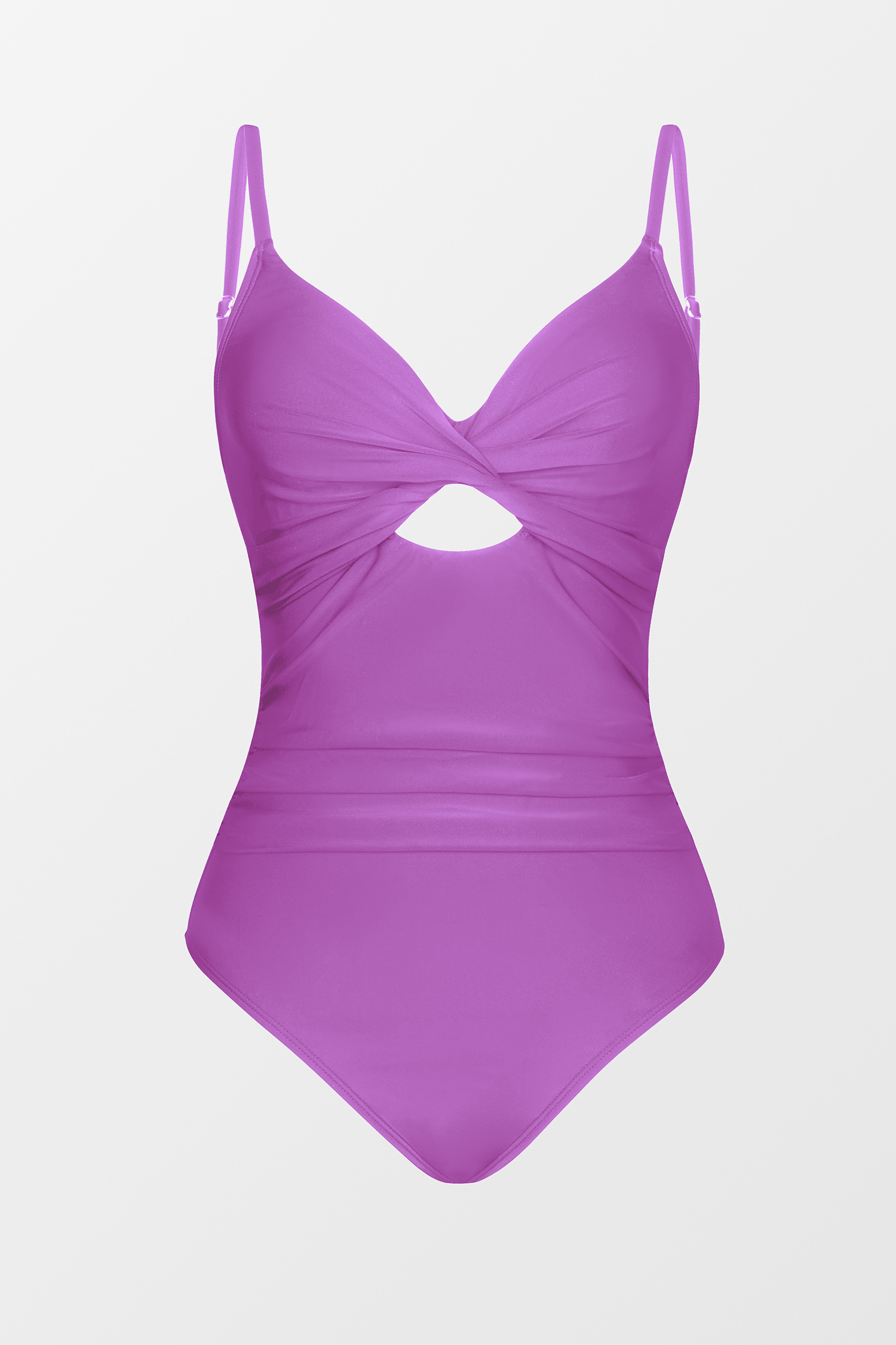 Twisted Cutout Ruched One Piece Swimsuit