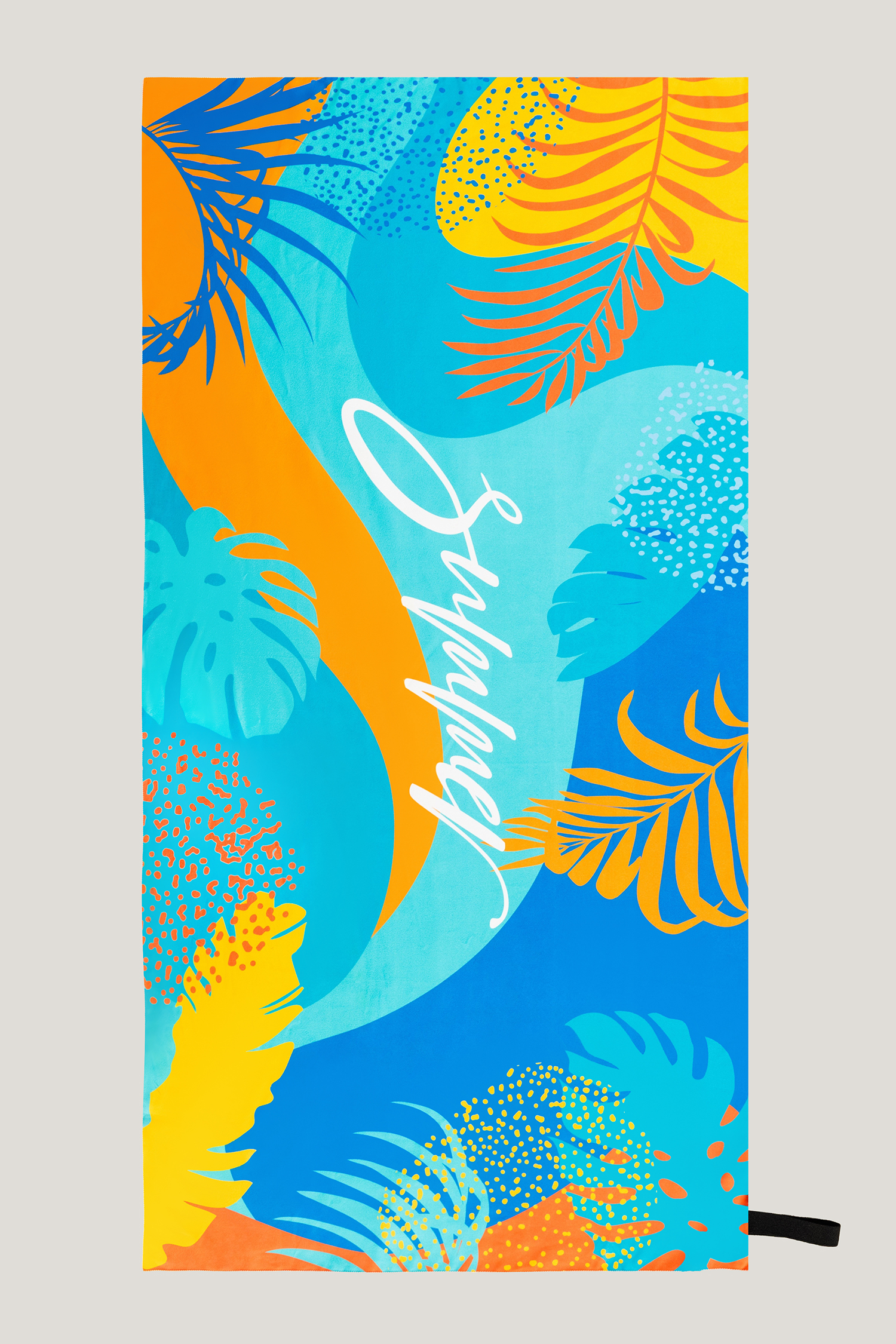 Tropical Leaf Print Beach Towel