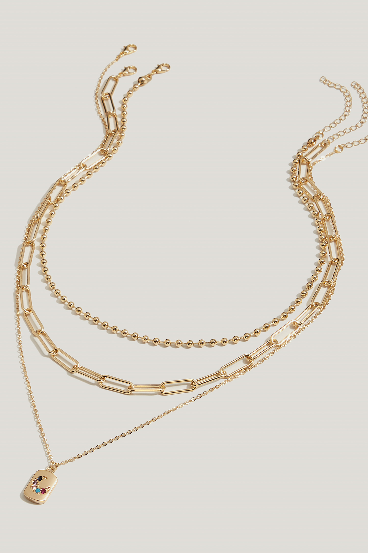 Crescent Moon Necklace Set