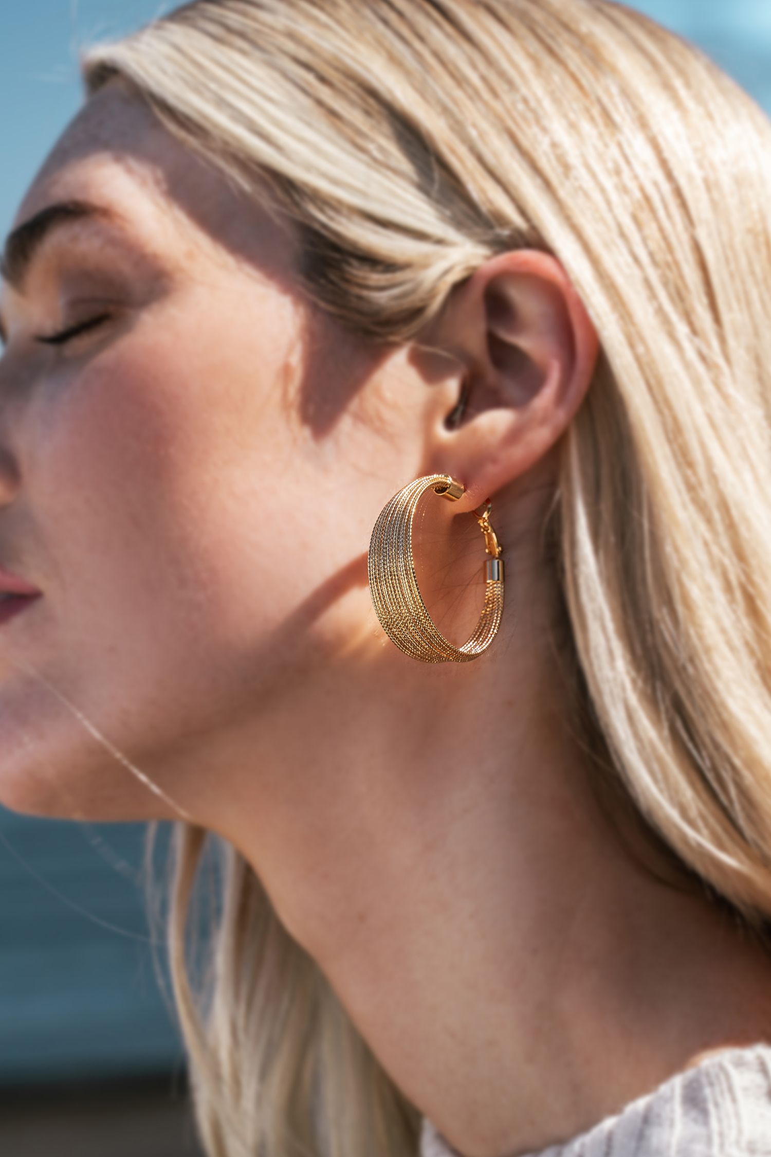 Etched Multi Hoop Earrings