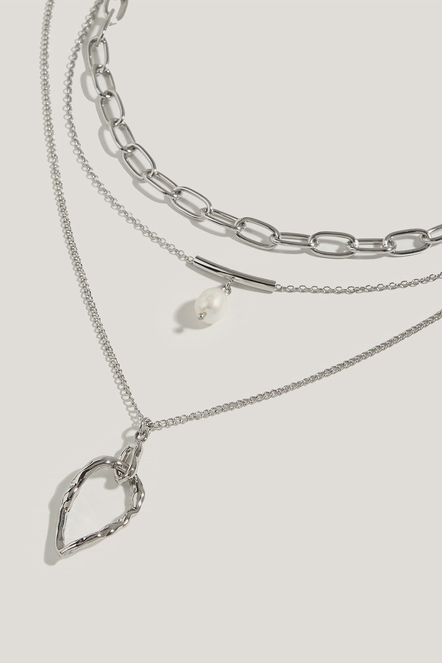 Silver Tone Necklace Set