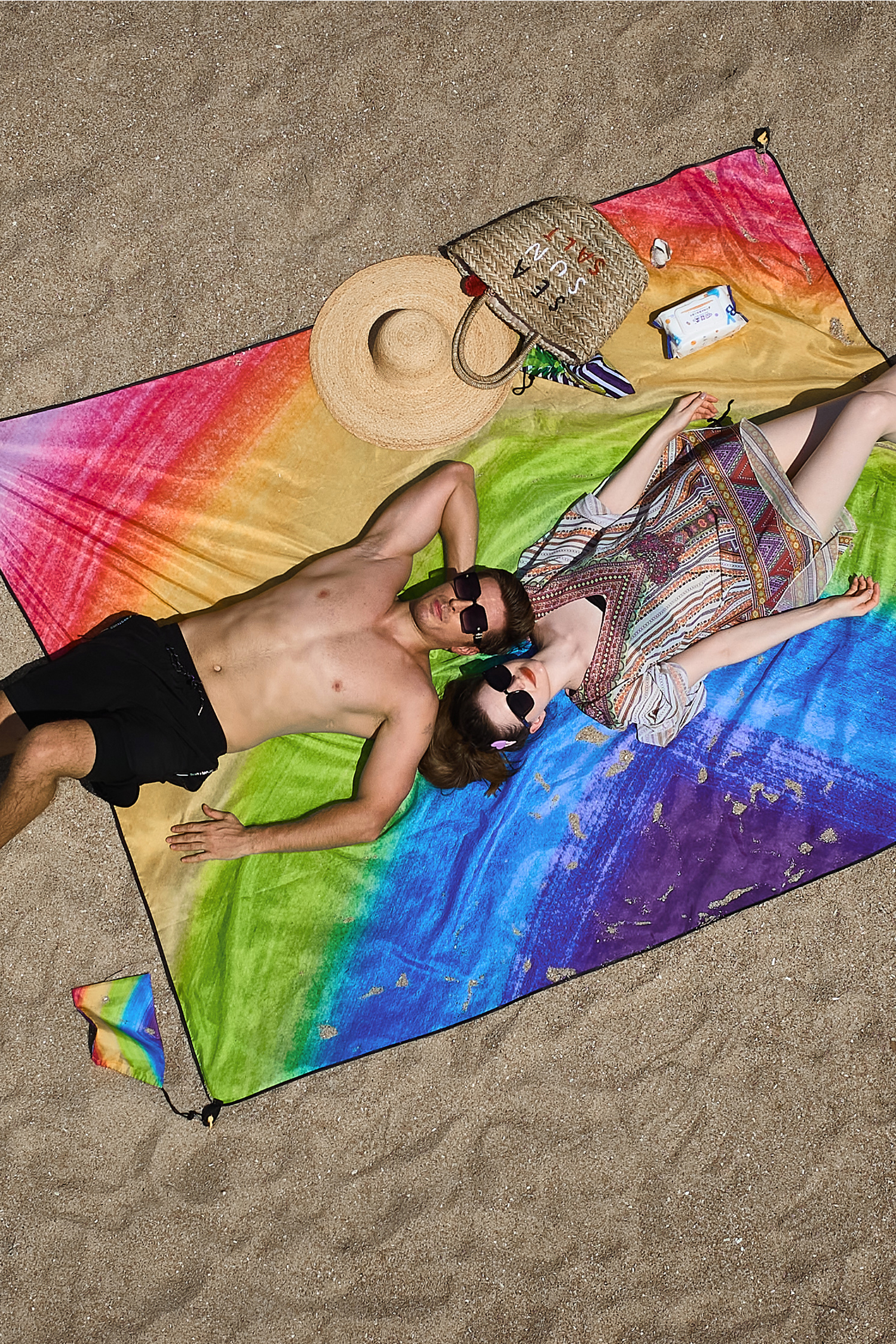 Matte Beach Collection Rainbow Beach Mat