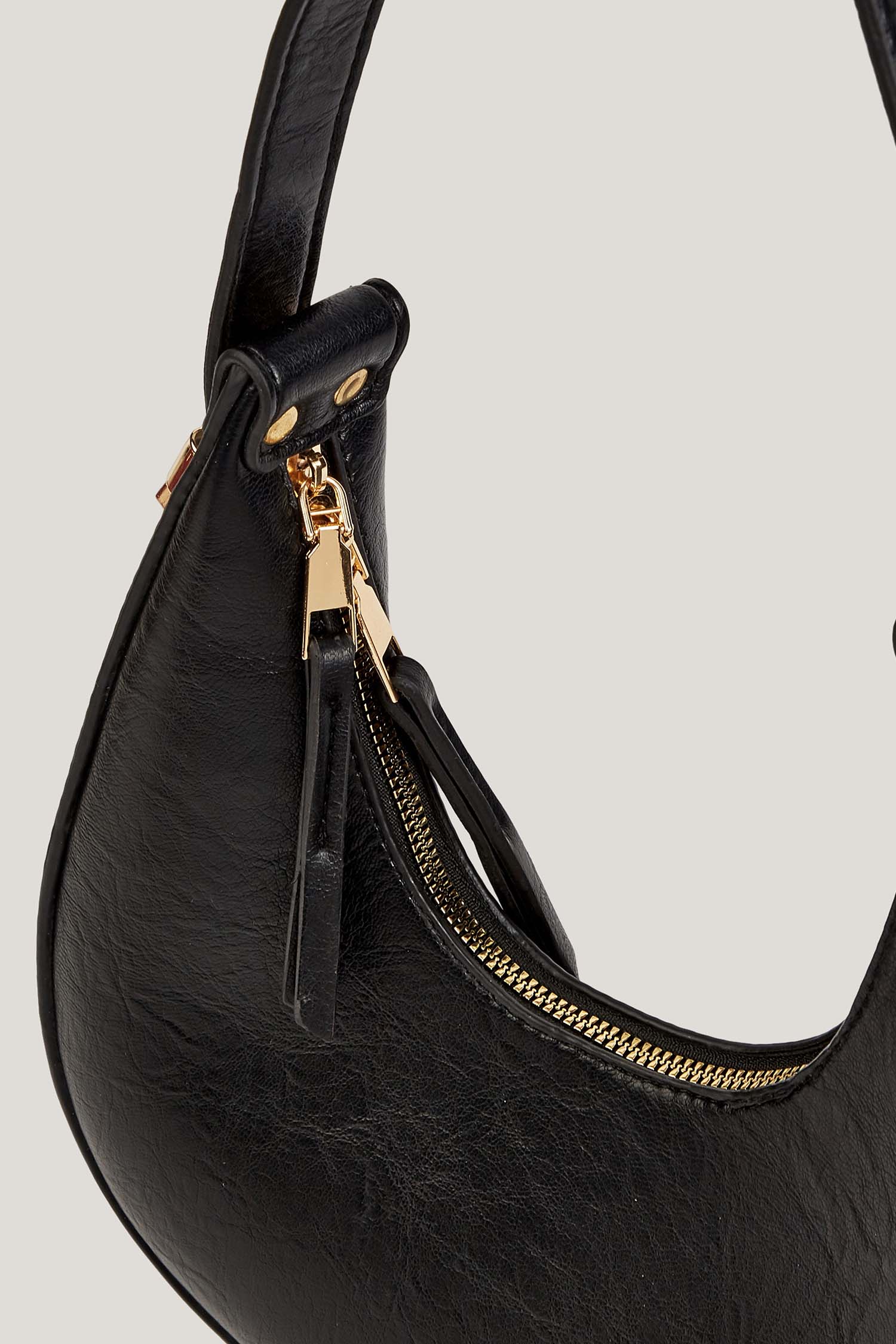 Faux Leather Crescent Moon Bag