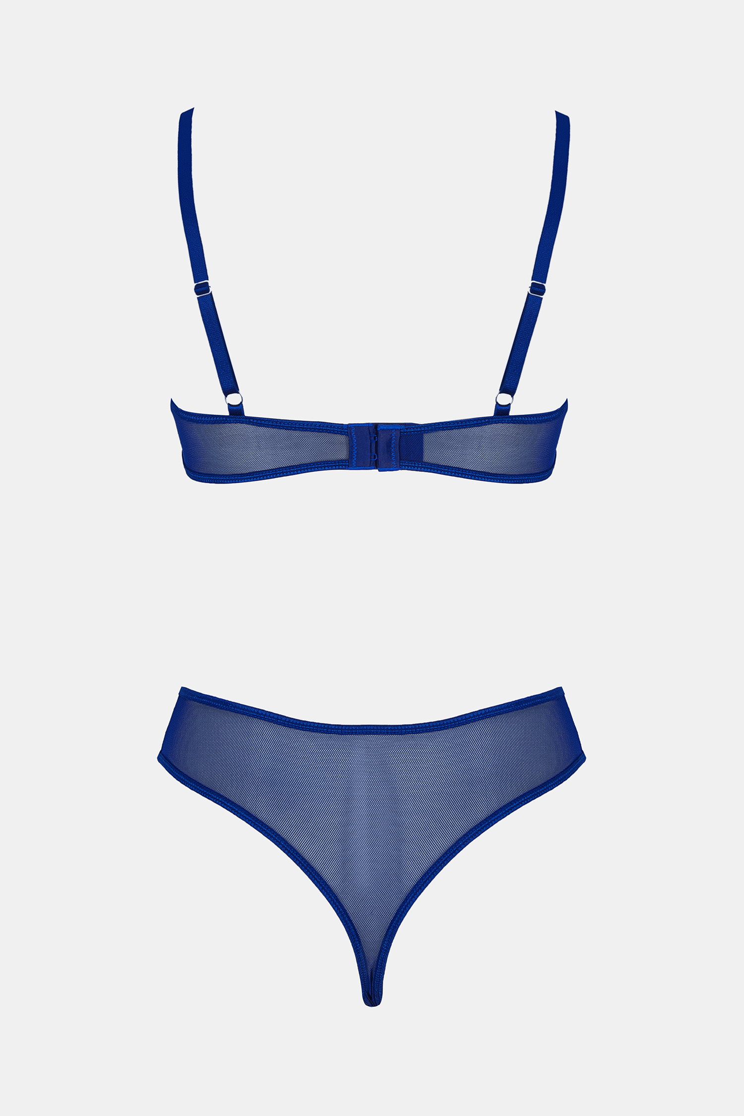 Navy Polka Dot Lace Lingerie Set