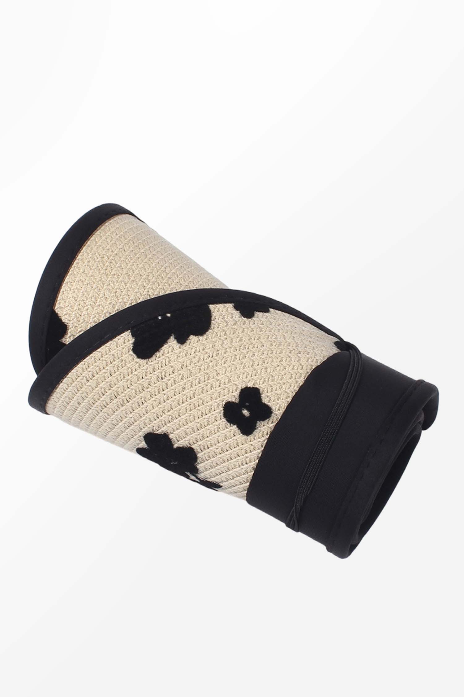 Straw & Floral Visor