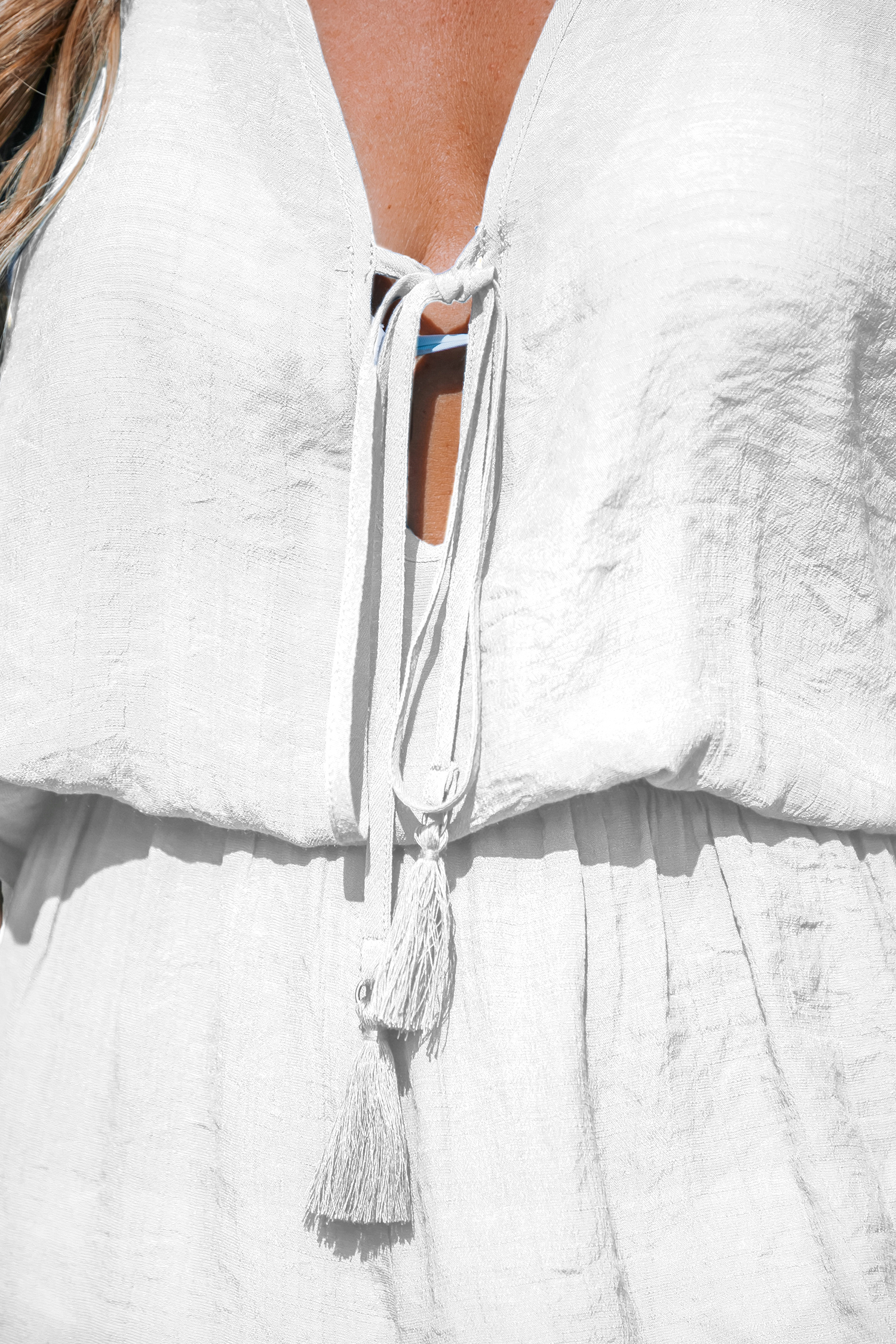 Plunging Dolman Sleeve Romper