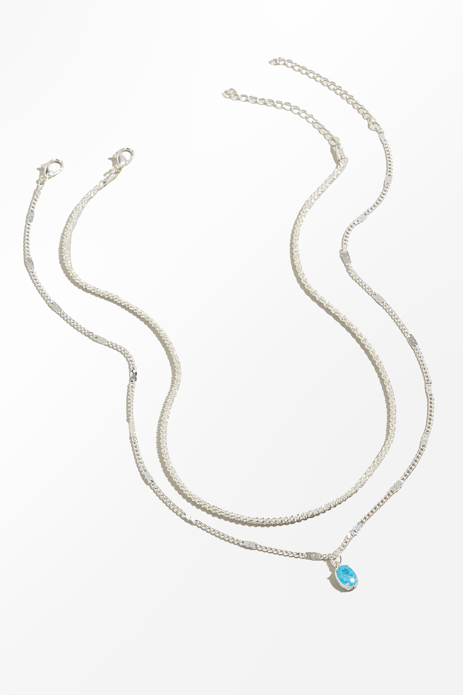 Silver-Tone Necklace Set