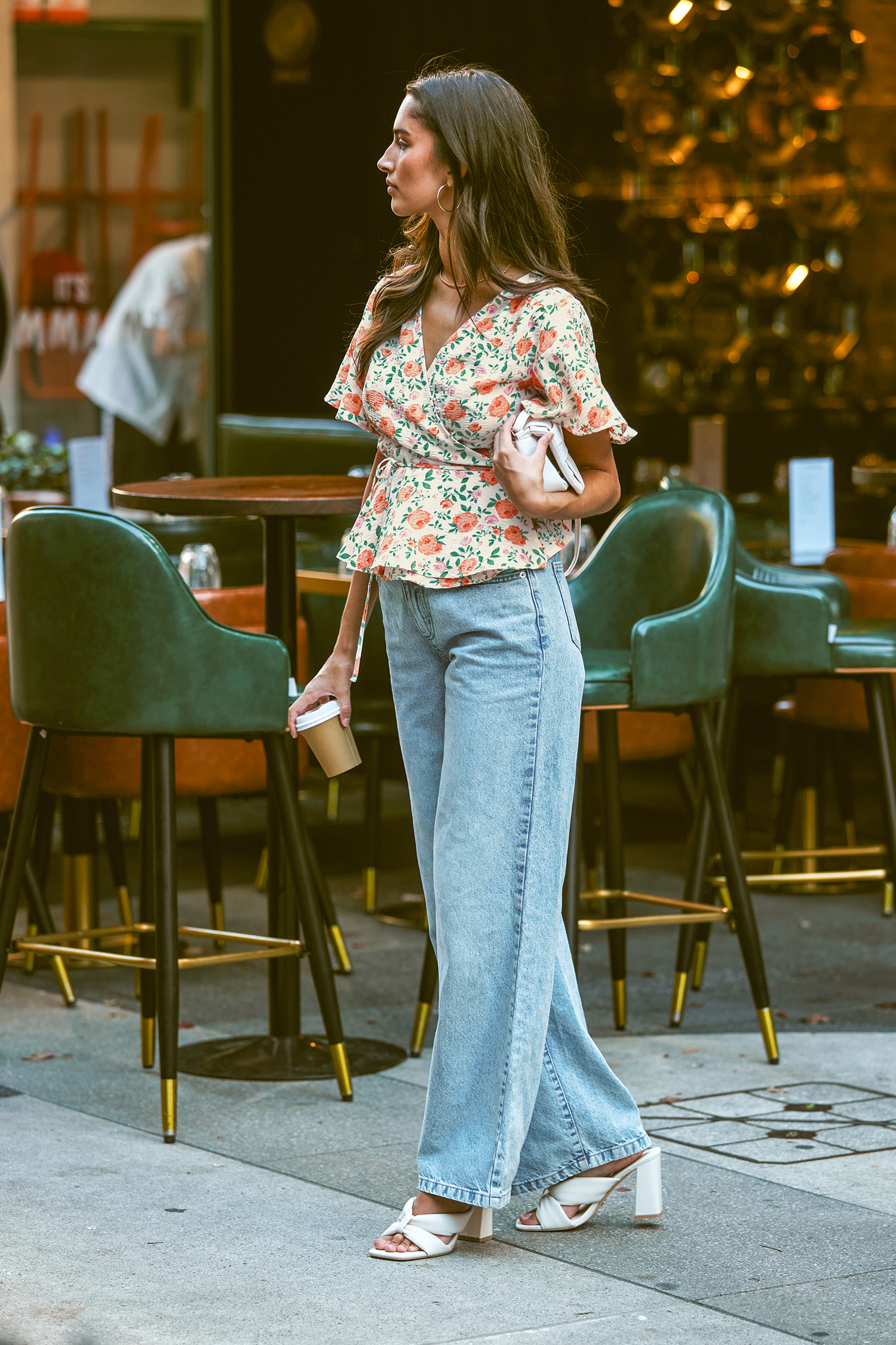Floral Short Sleeve Peplum Blouse