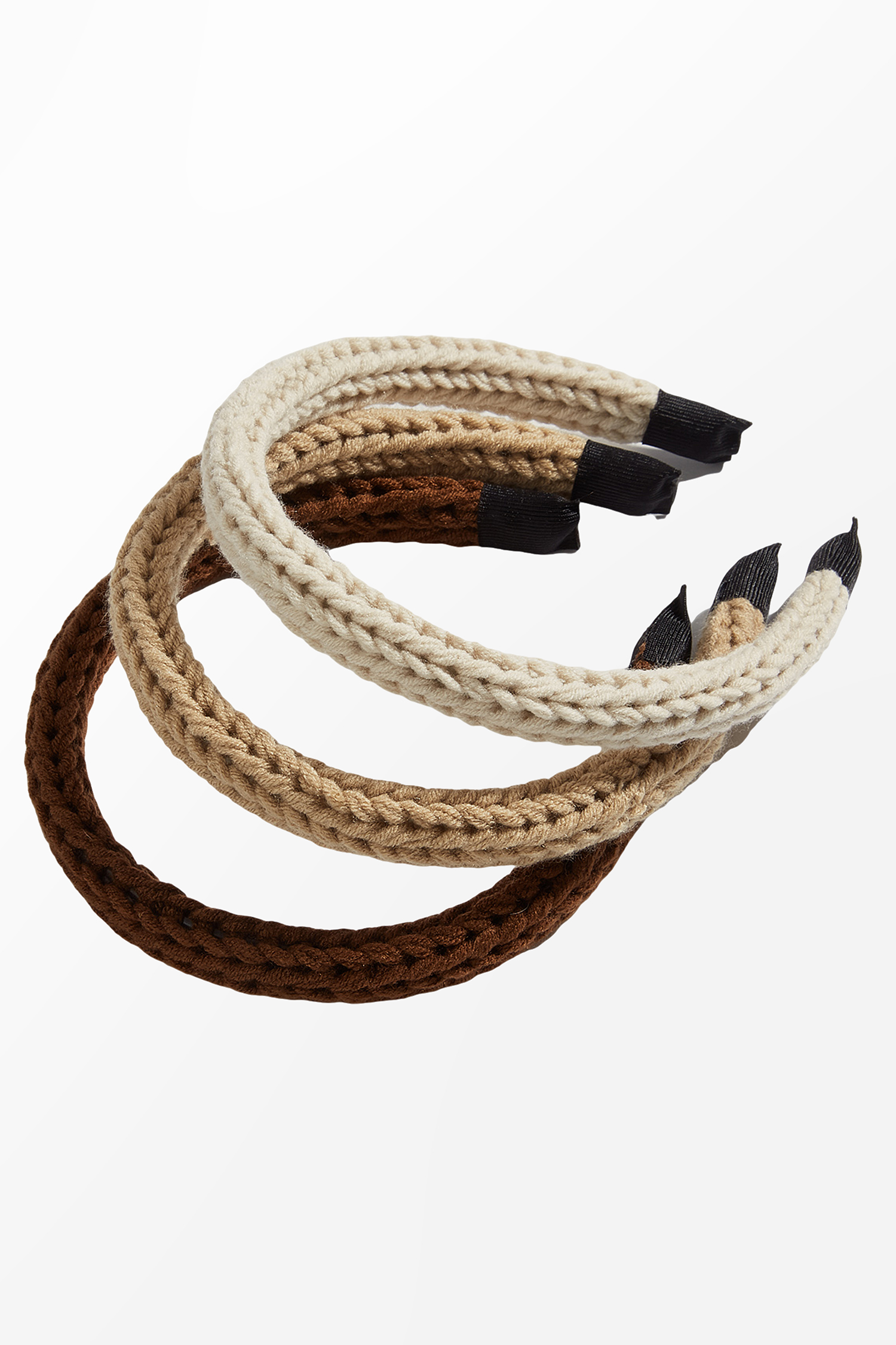 Neutral Braided Headband Set